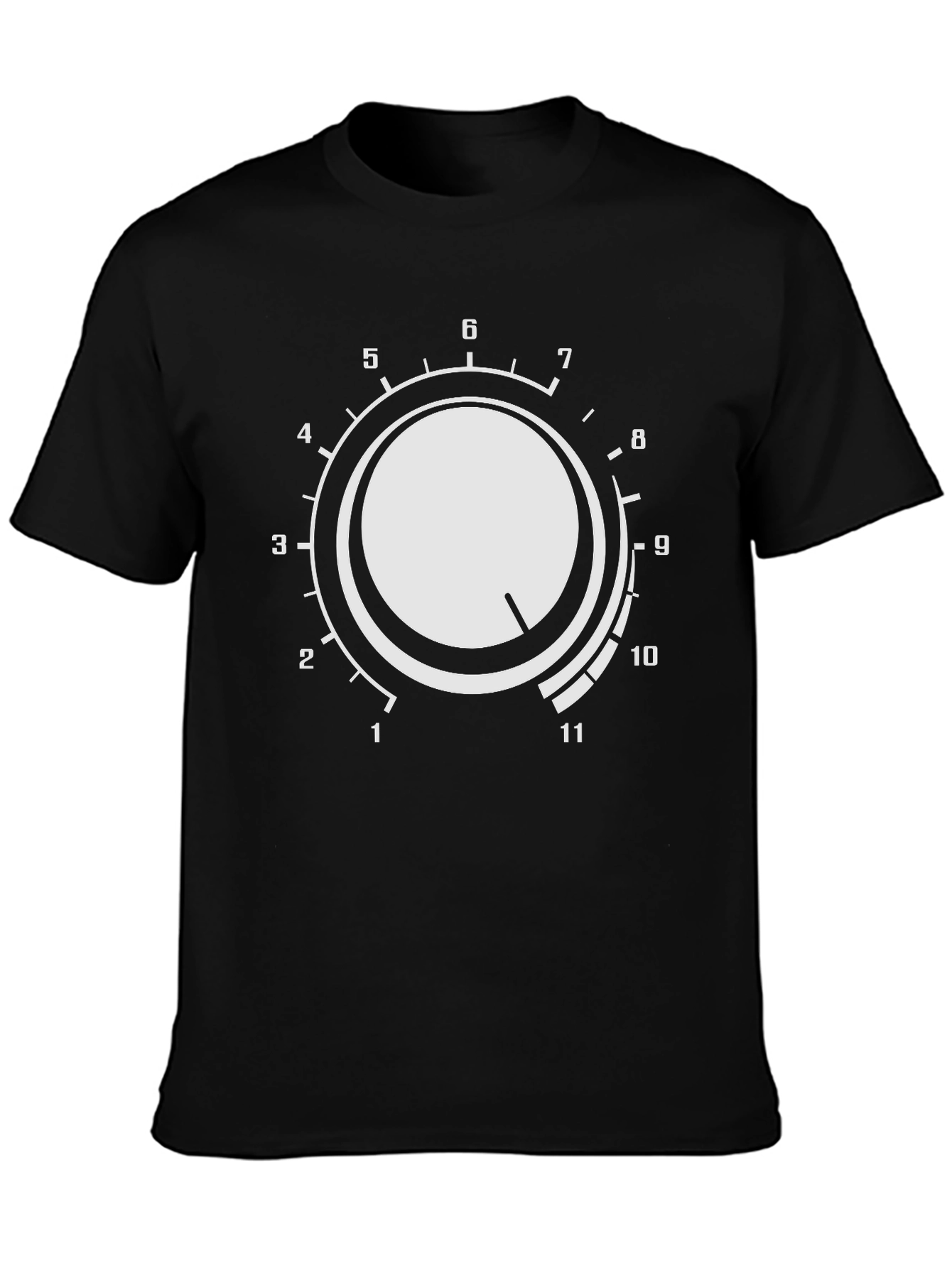 Volume Knob Graphic Tee - Black Cotton T-Shirt