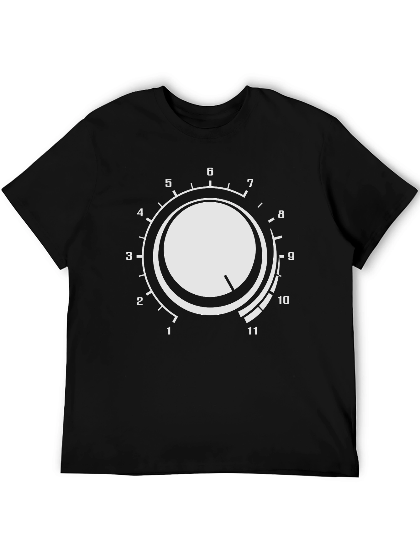 Volume Knob Graphic Tee - Black Cotton T-Shirt