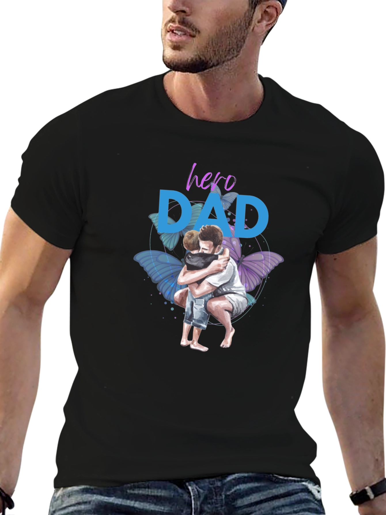 Hero Dad T-Shirt Fathers Day Gift