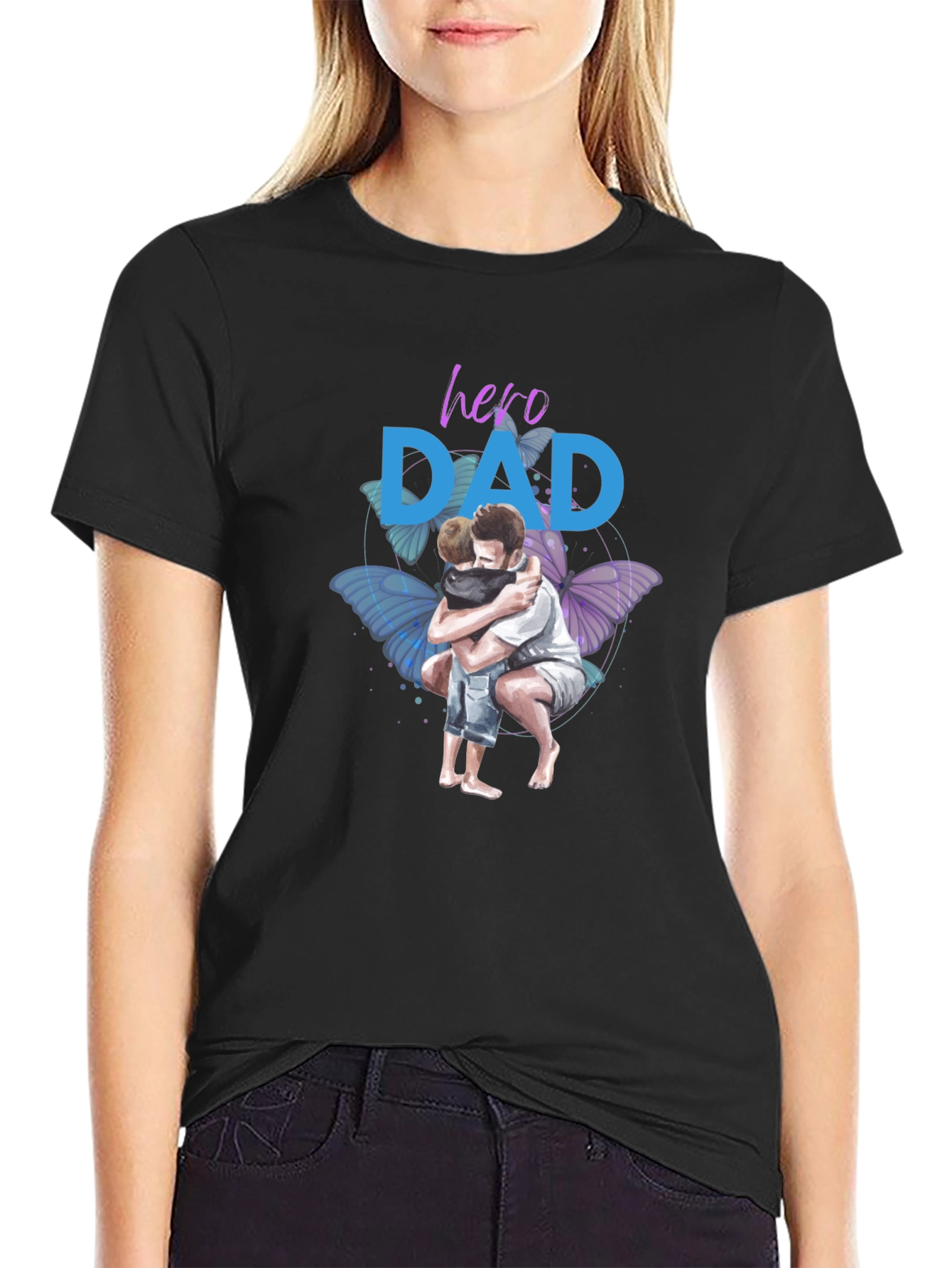 Hero Dad T-Shirt Fathers Day Gift