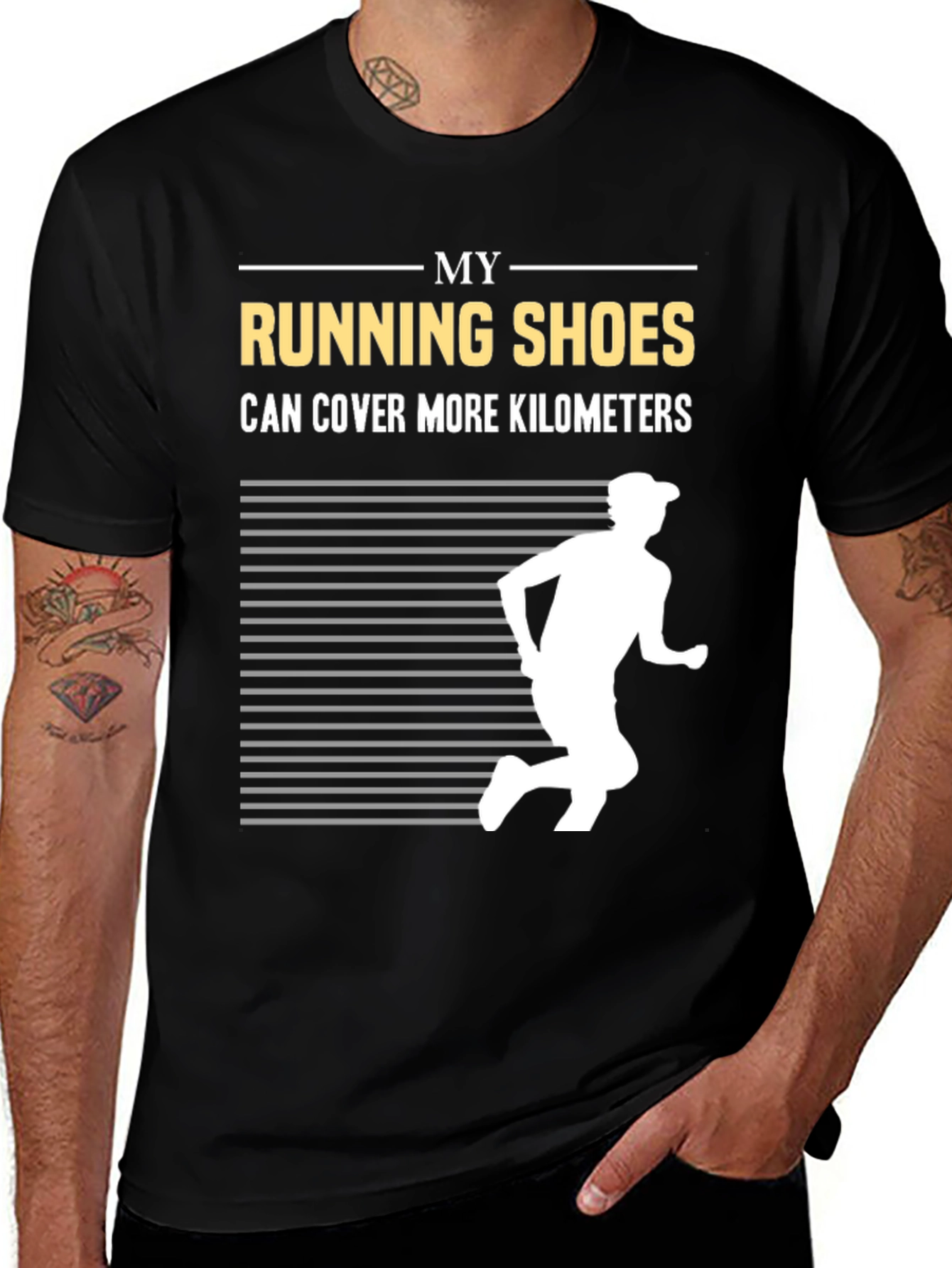 Running Shoes Kilometers Graphic Tee