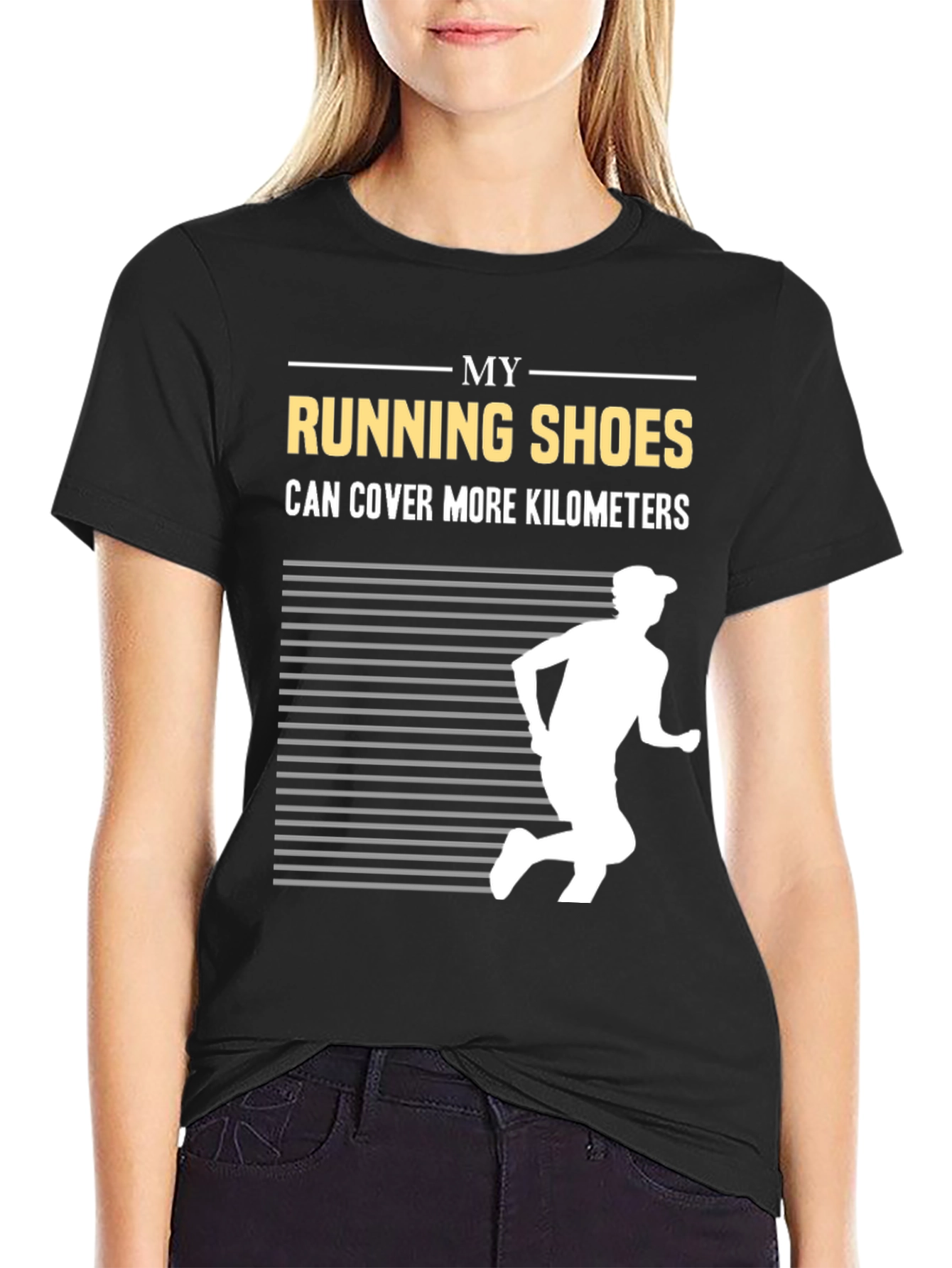 Running Shoes Kilometers Graphic Tee