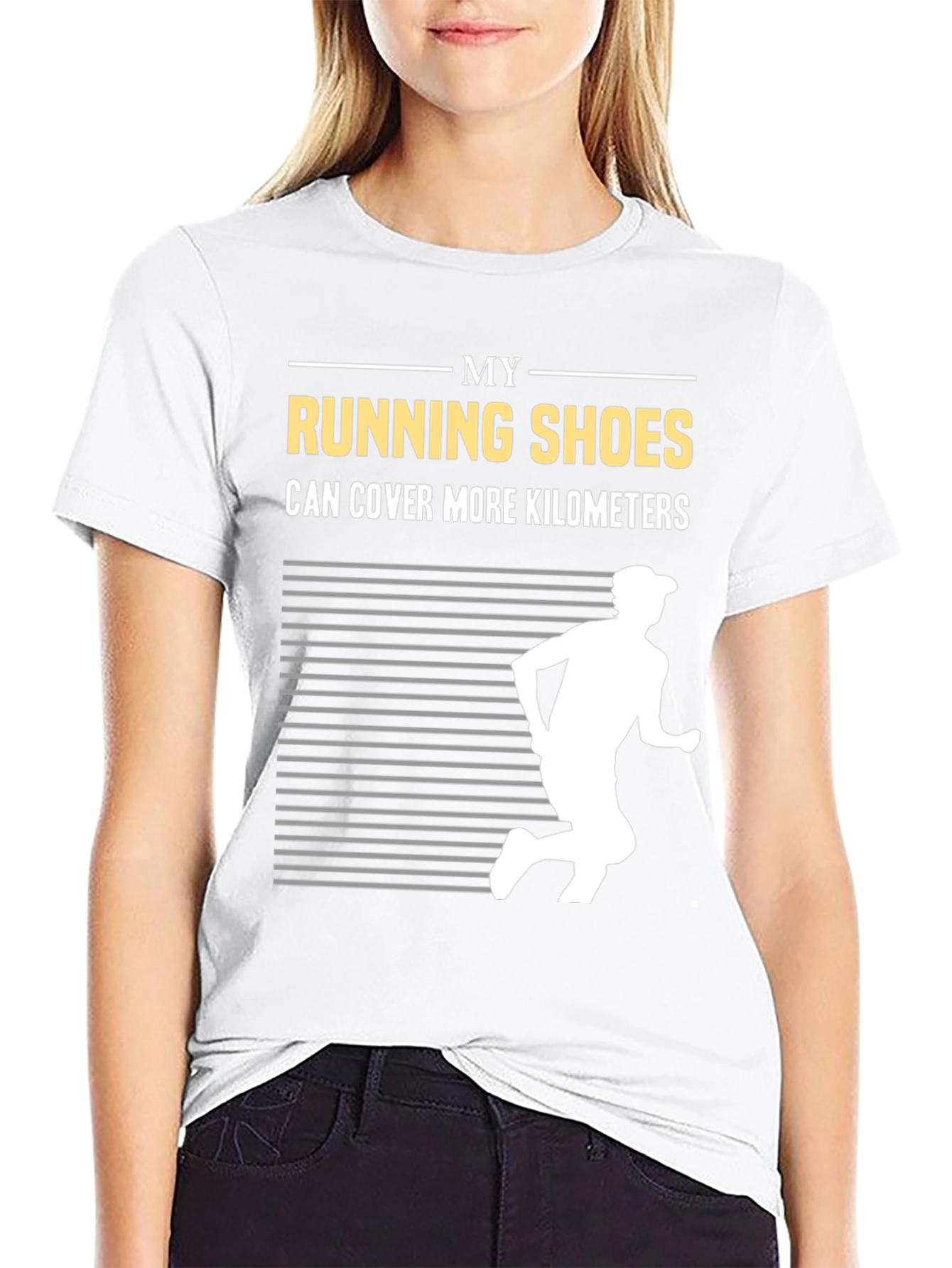 Running Shoes Kilometers Graphic Tee