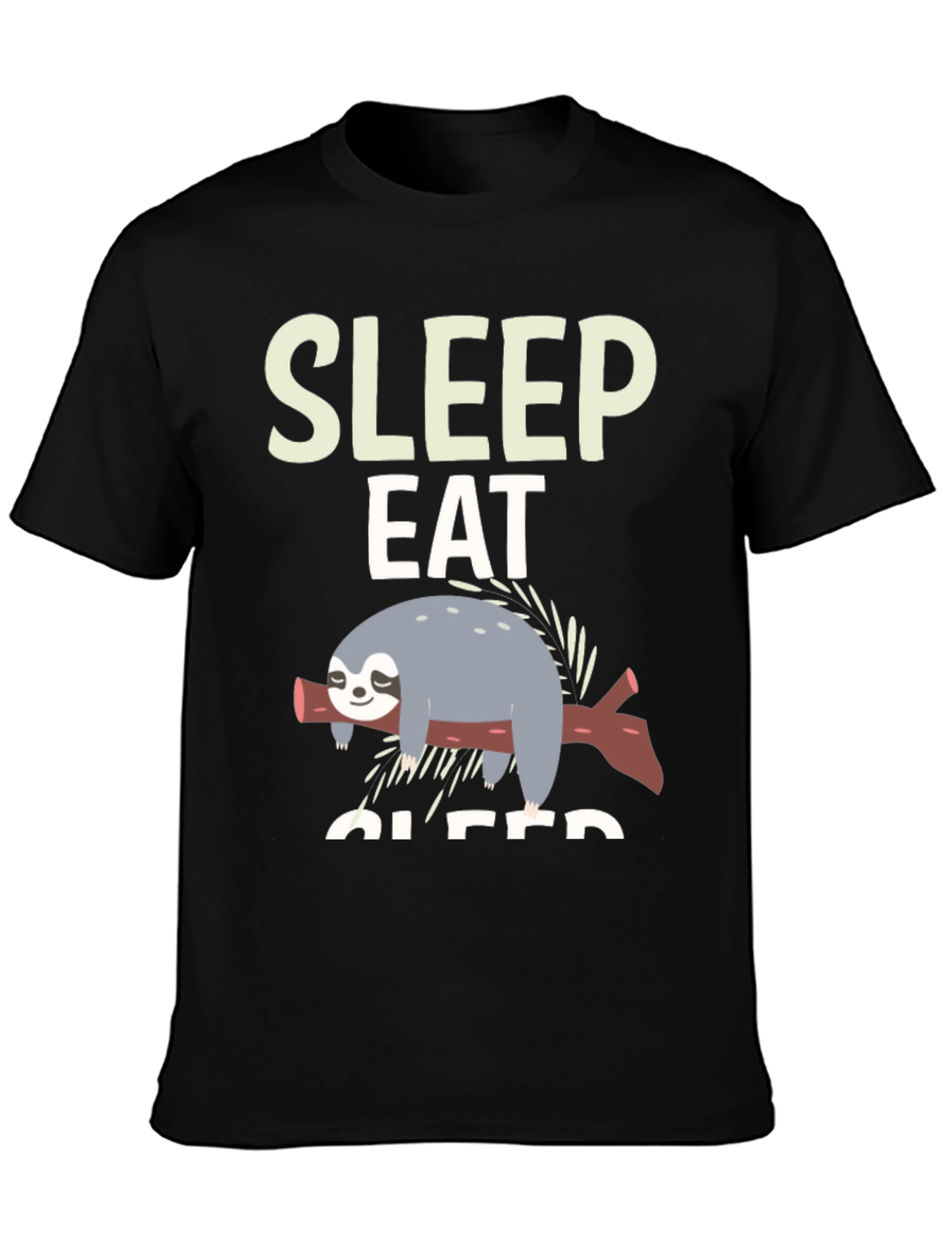 Sleep Eat Sloth Tee - Funny Relaxed Graphic T-Shirt