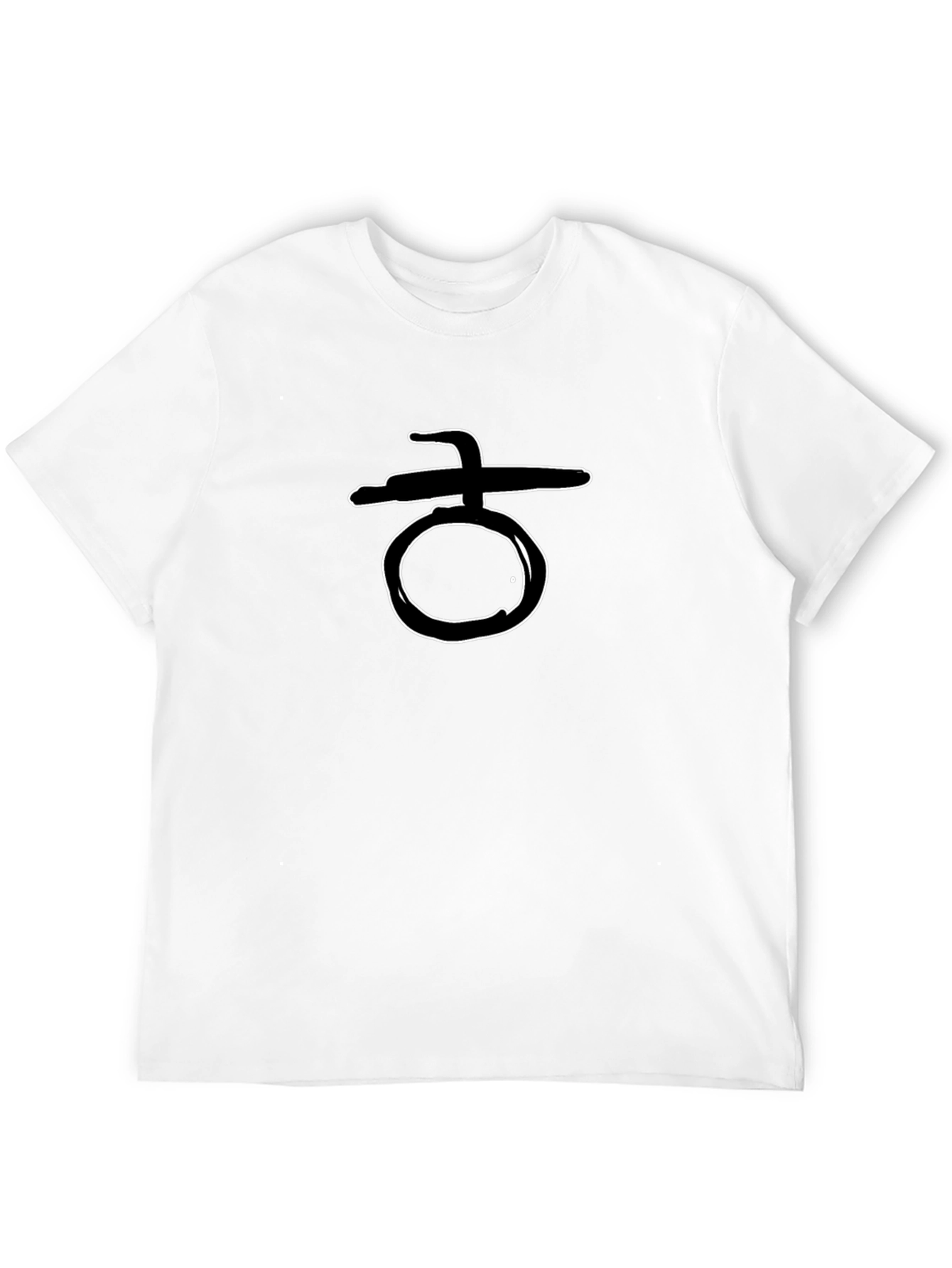 Abstract Symbol Graphic Print Black T-Shirt