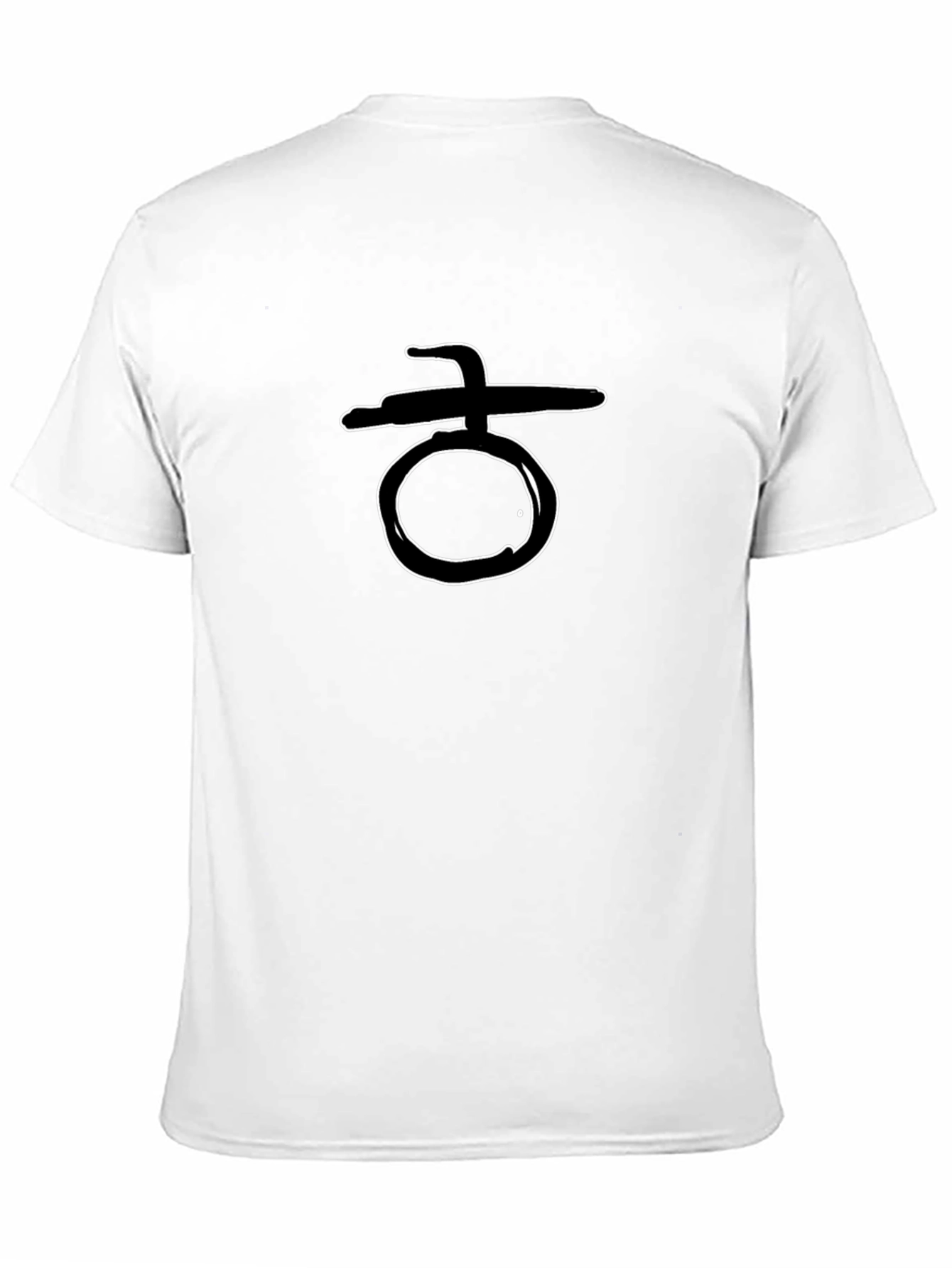 Abstract Symbol Graphic Print Black T-Shirt