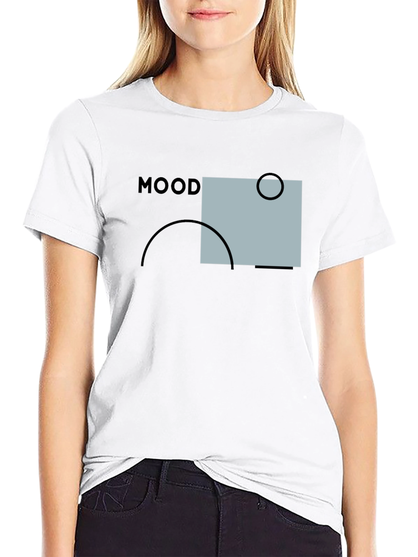 Mood Graphic Print Black T-Shirt