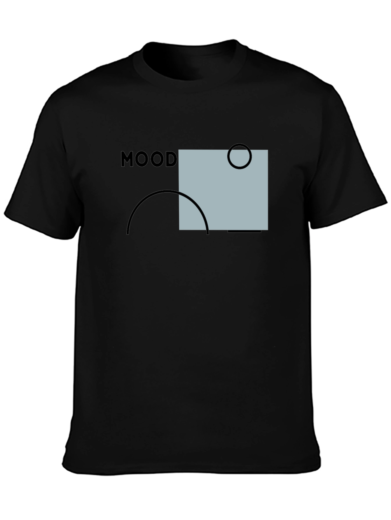 Mood Graphic Print Black T-Shirt