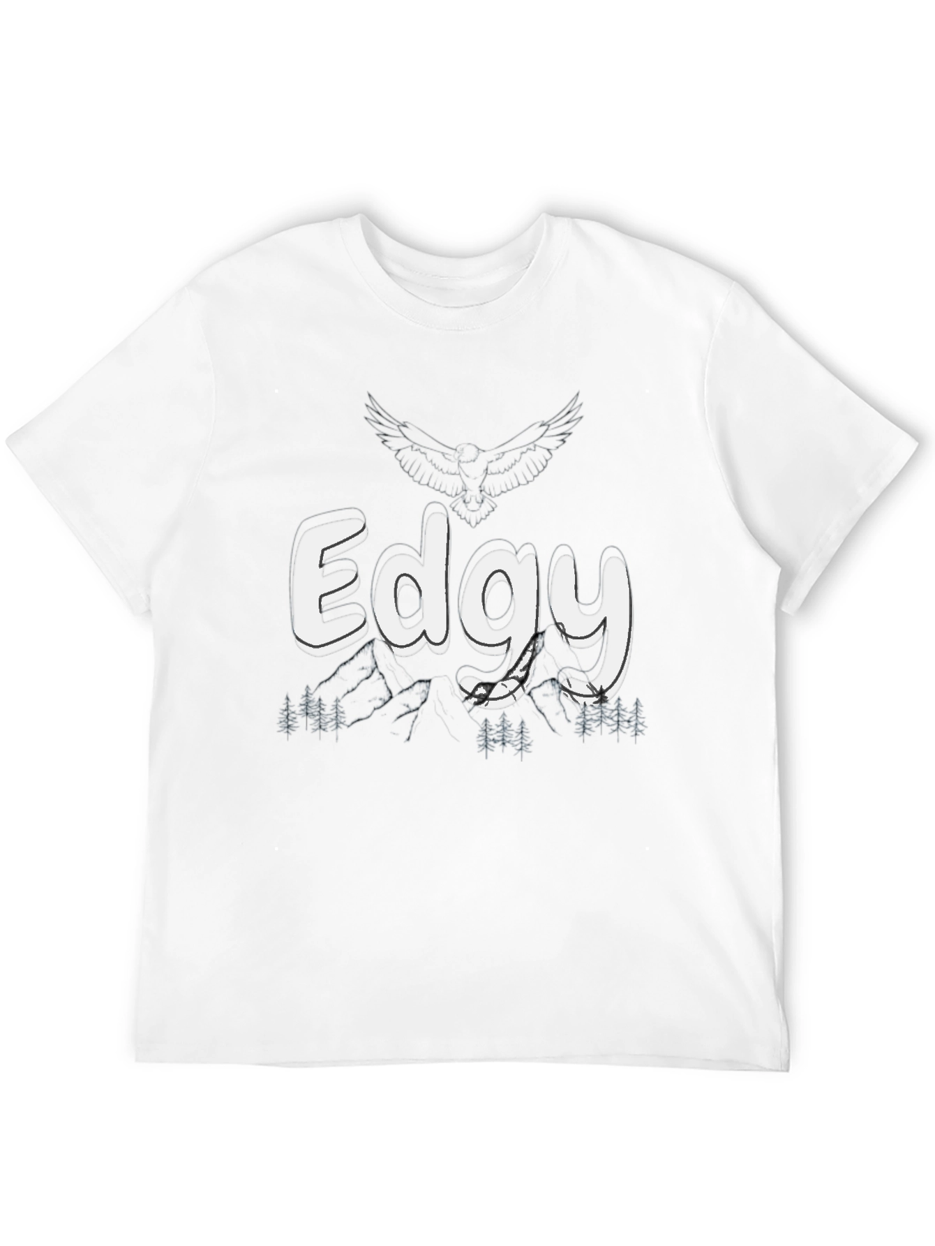 Edgy Graphic Print Black T-Shirt