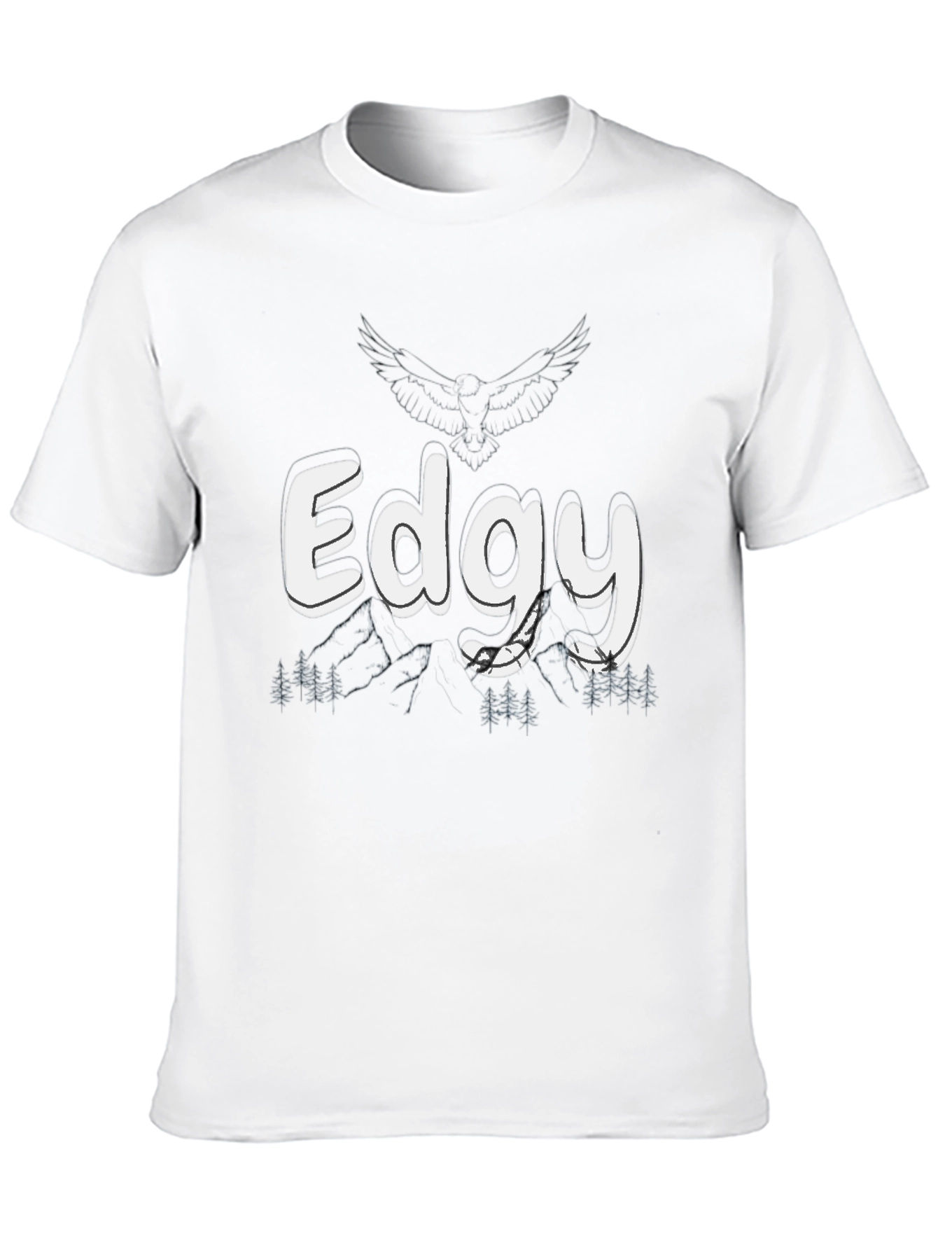 Edgy Graphic Print Black T-Shirt
