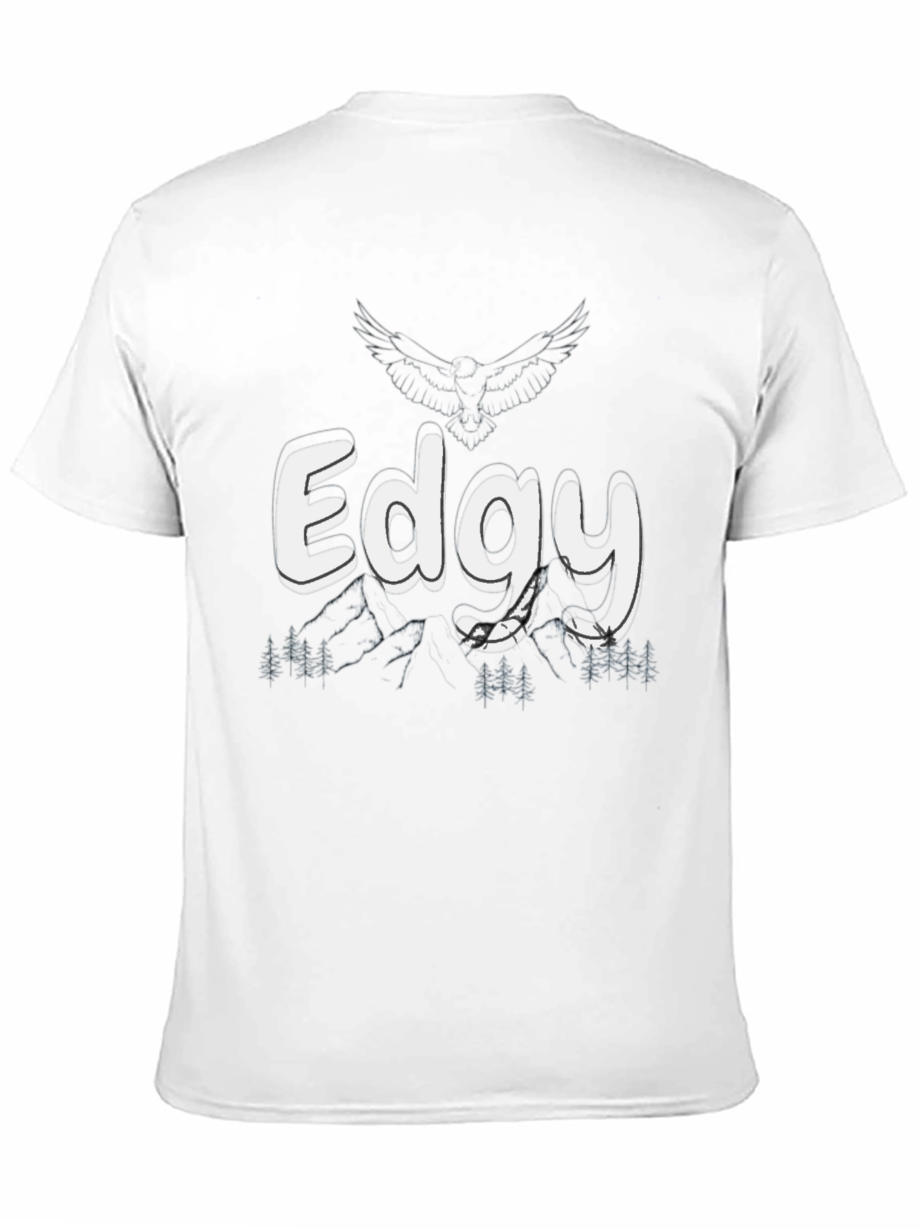 Edgy Graphic Print Black T-Shirt