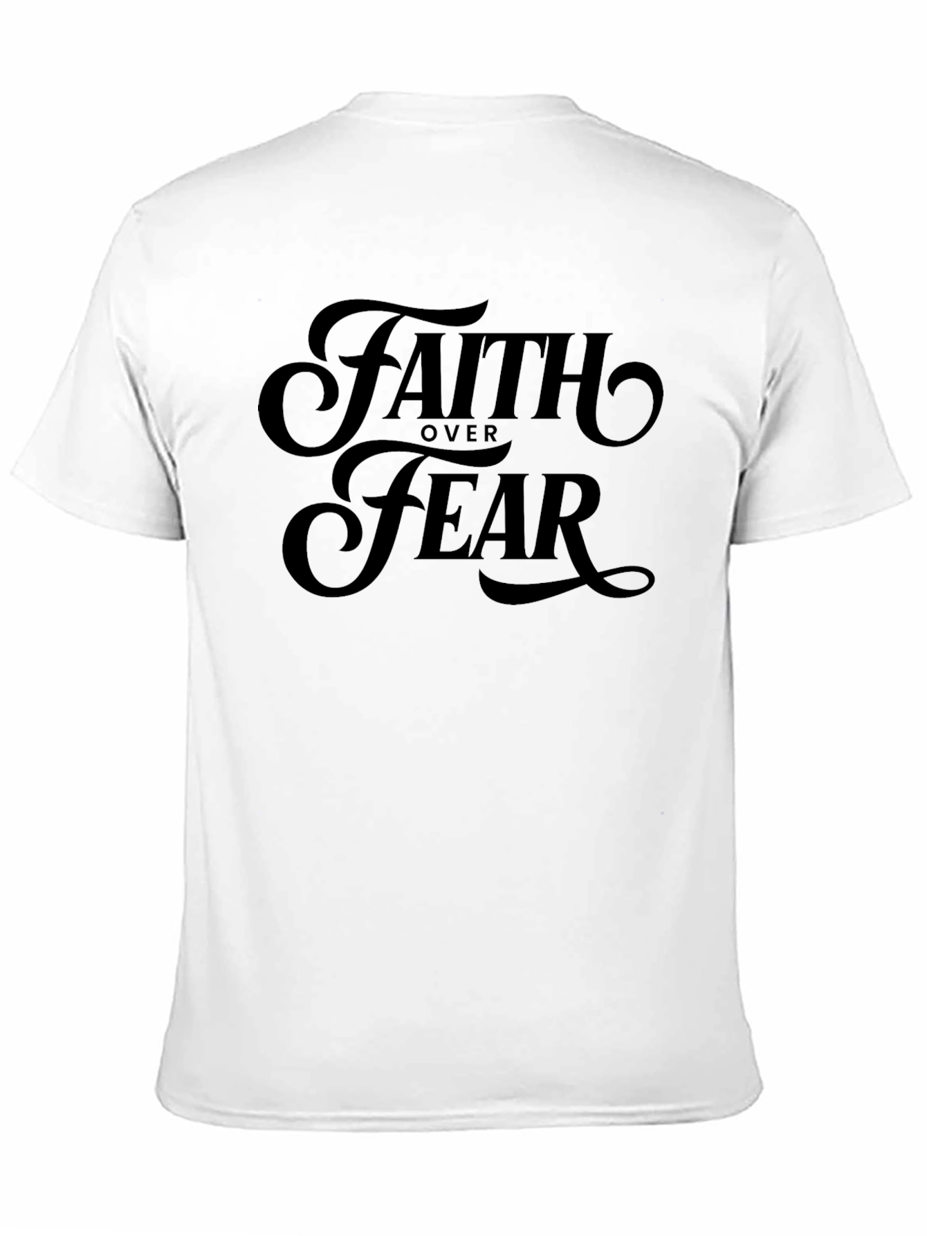 Faith Over Fear Black Graphic T-Shirt