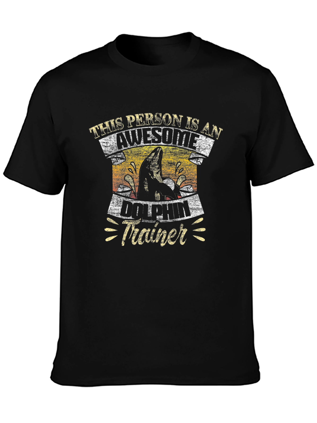 Awesome Dolphin Trainer T-Shirt Black