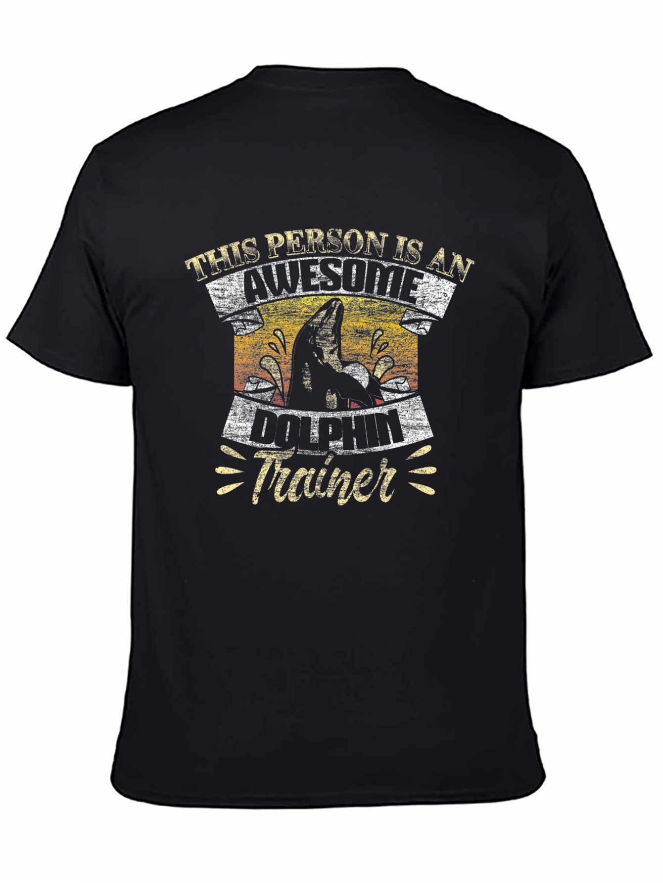 Awesome Dolphin Trainer T-Shirt Black