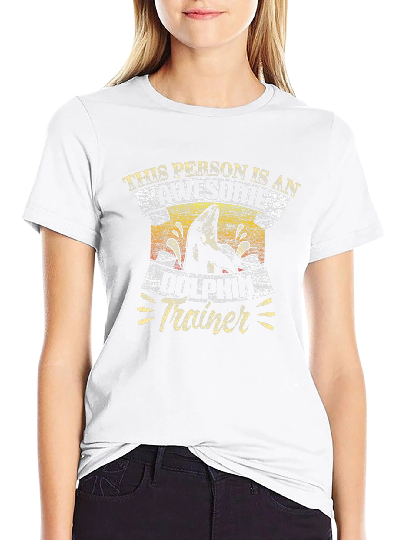 Awesome Dolphin Trainer T-Shirt Black