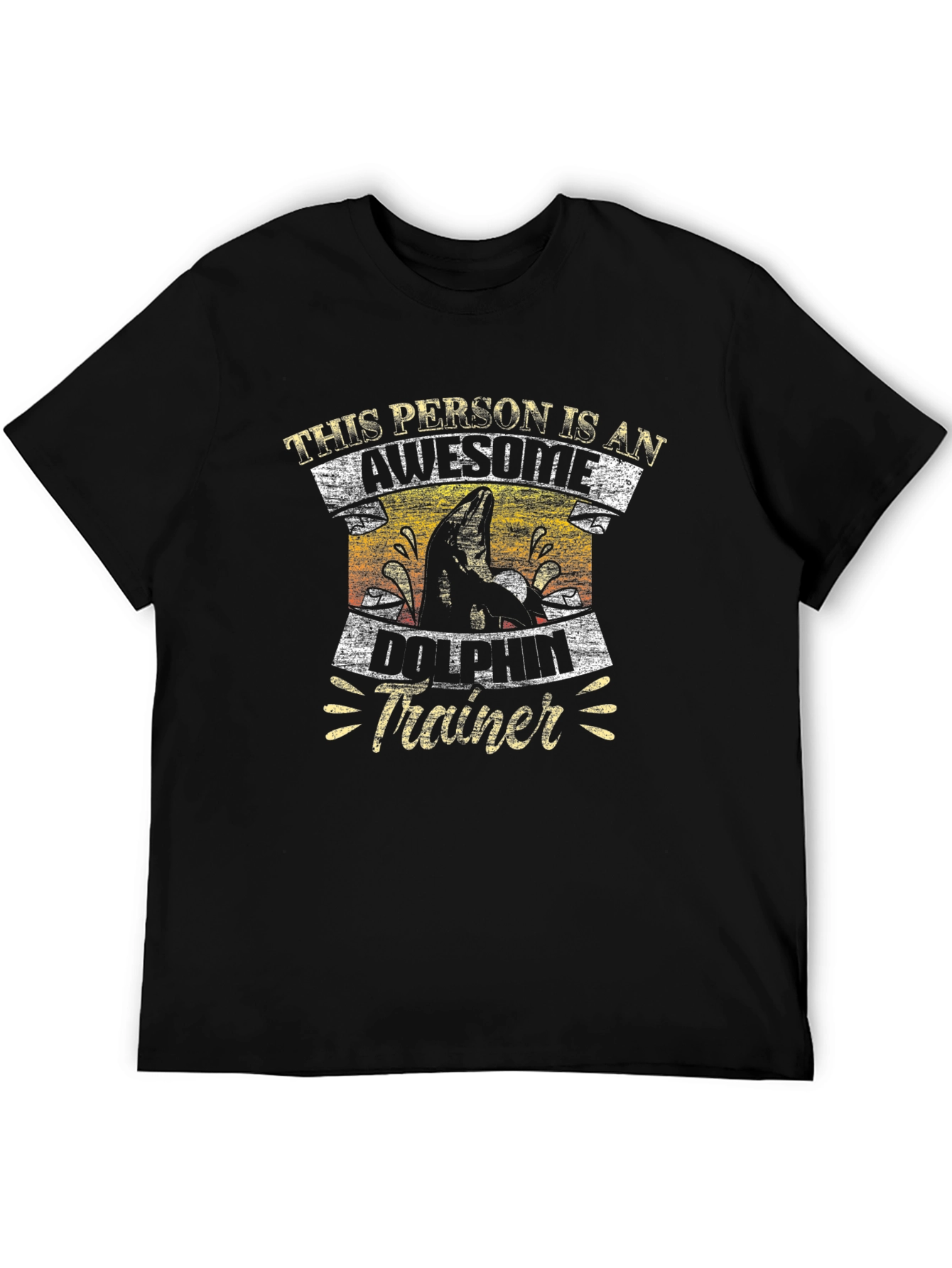 Awesome Dolphin Trainer T-Shirt Black