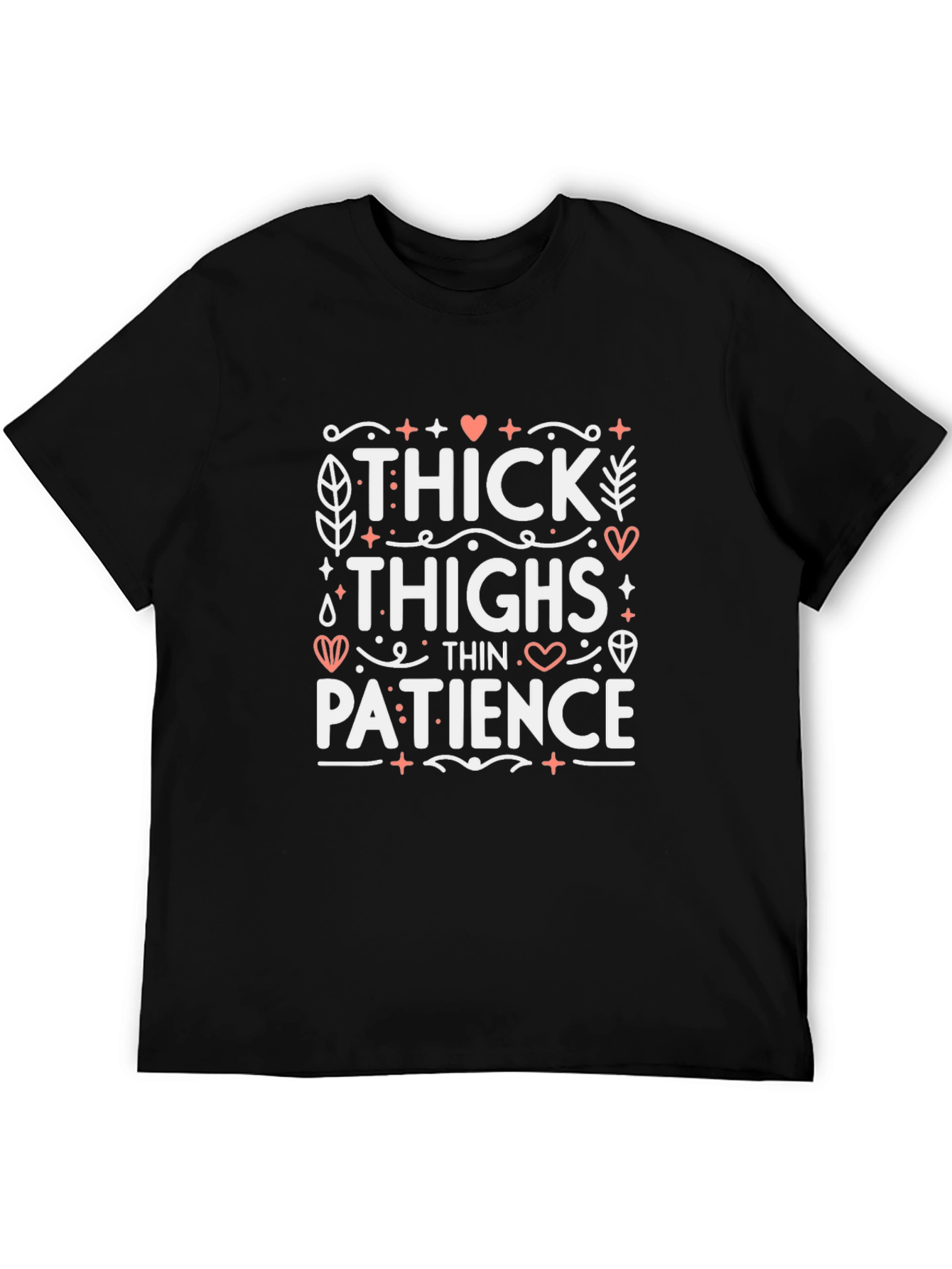 Thick Thighs Thin Patience Graphic Tee - Black
