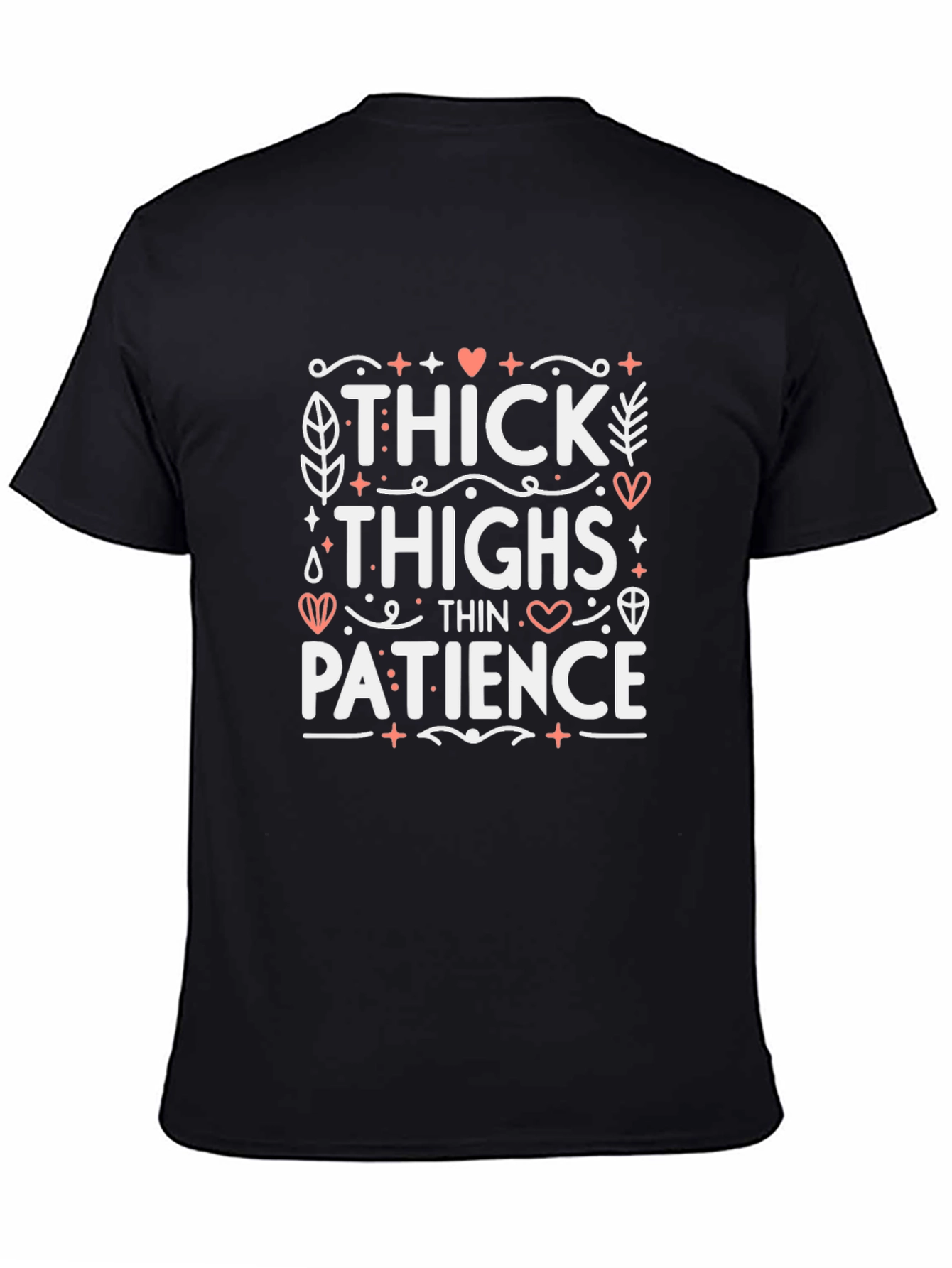 Thick Thighs Thin Patience Graphic Tee - Black