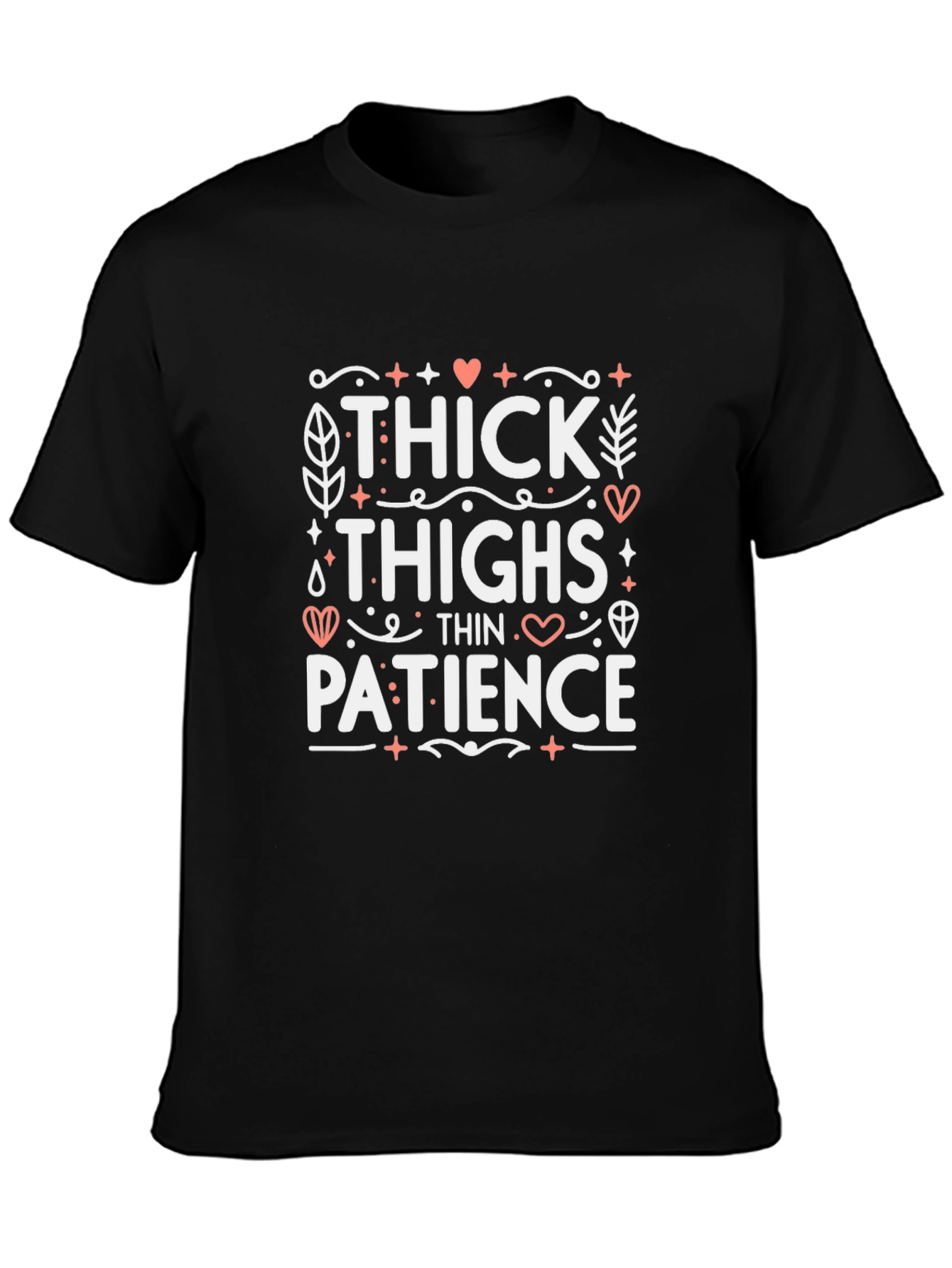 Thick Thighs Thin Patience Graphic Tee - Black