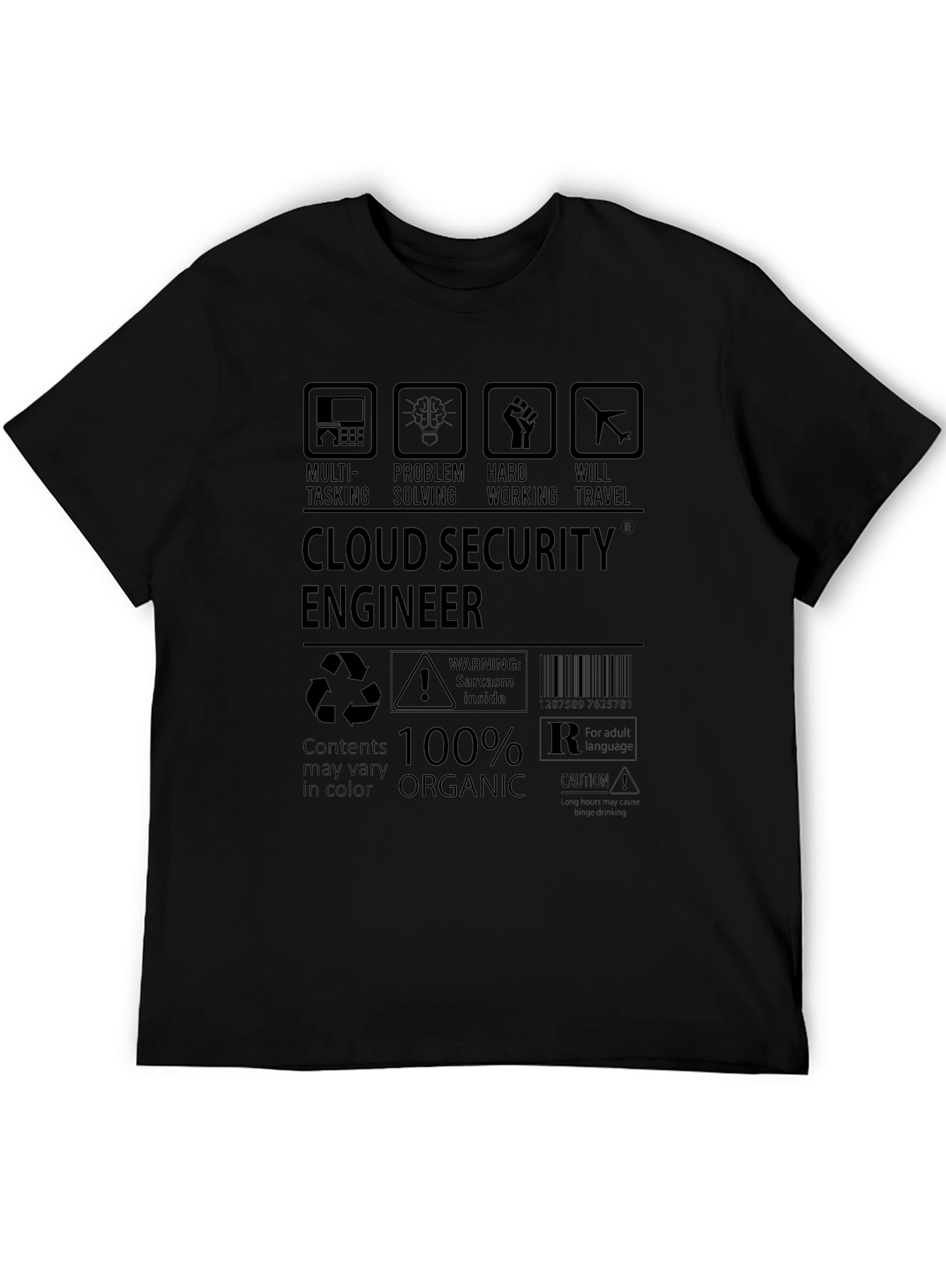 Cloud Security Engineer T-Shirt - 100% Organic Cotton