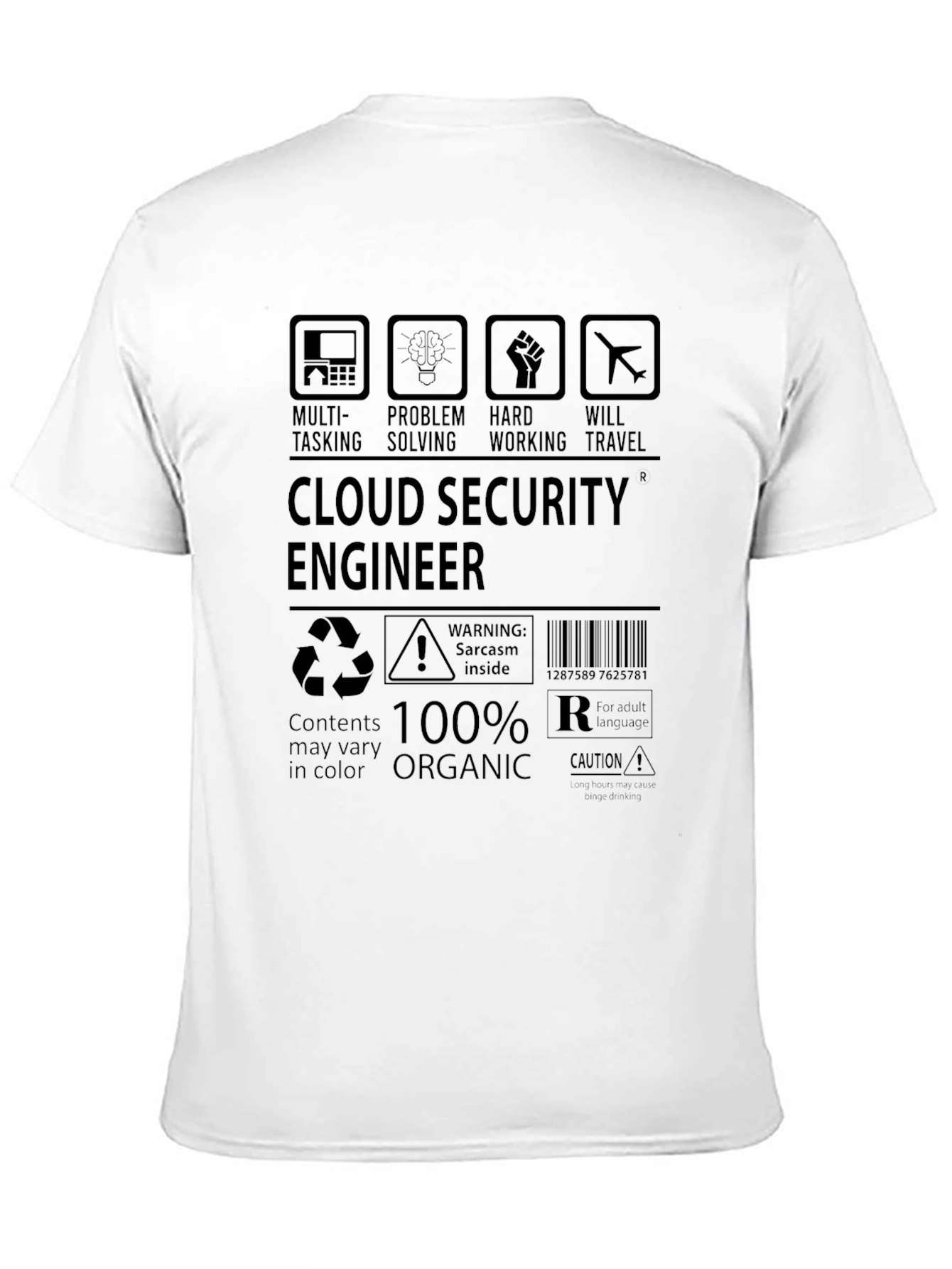 Cloud Security Engineer T-Shirt - 100% Organic Cotton