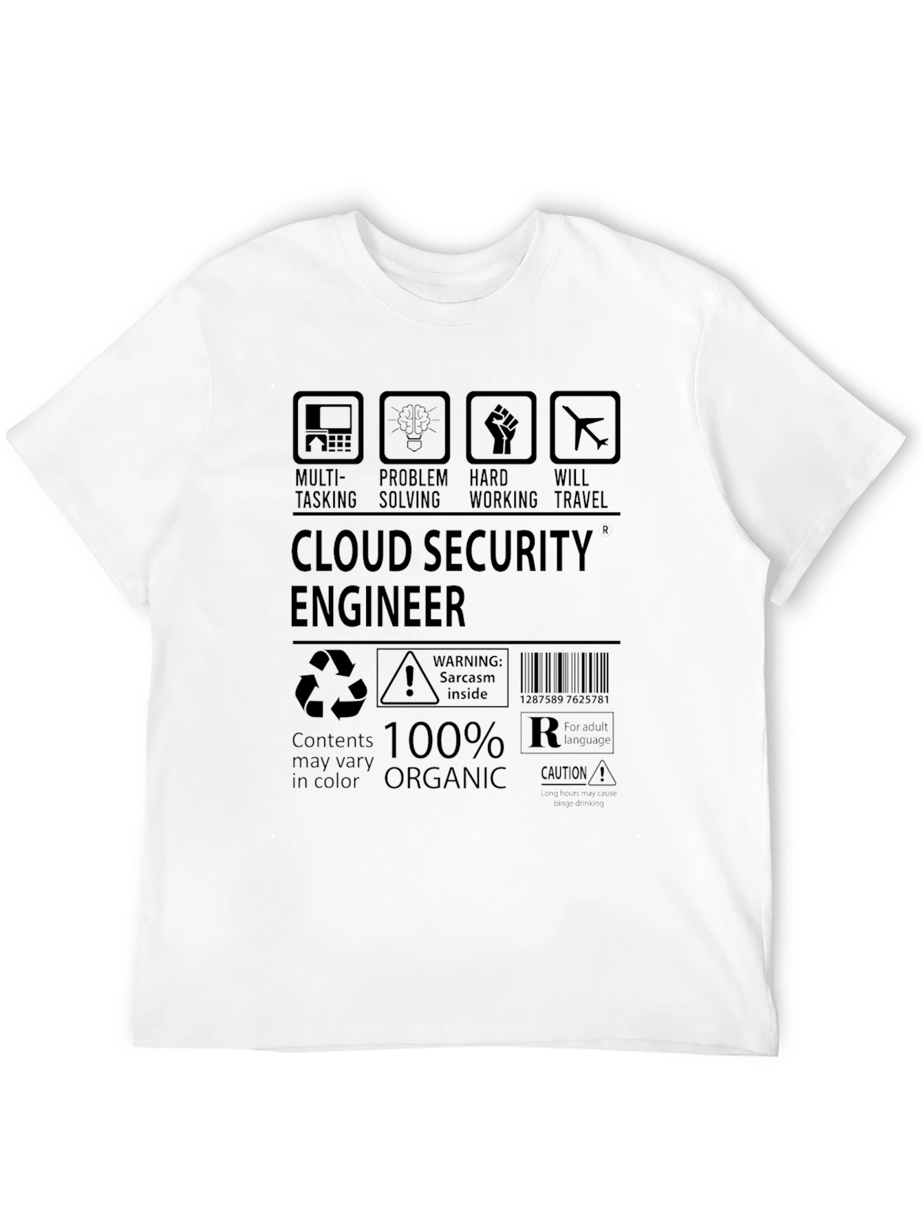 Cloud Security Engineer T-Shirt - 100% Organic Cotton