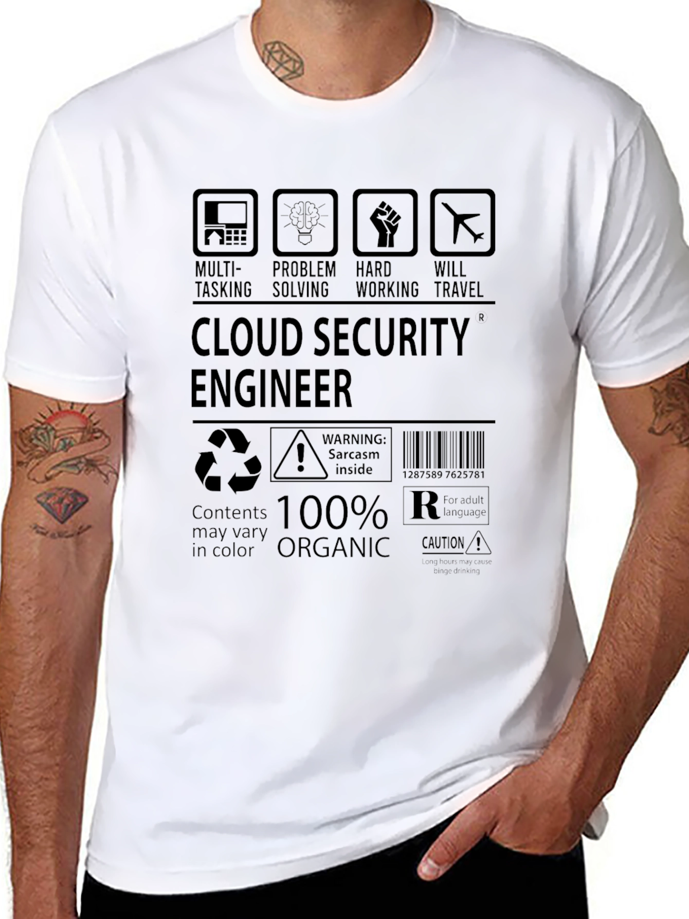 Cloud Security Engineer T-Shirt - 100% Organic Cotton