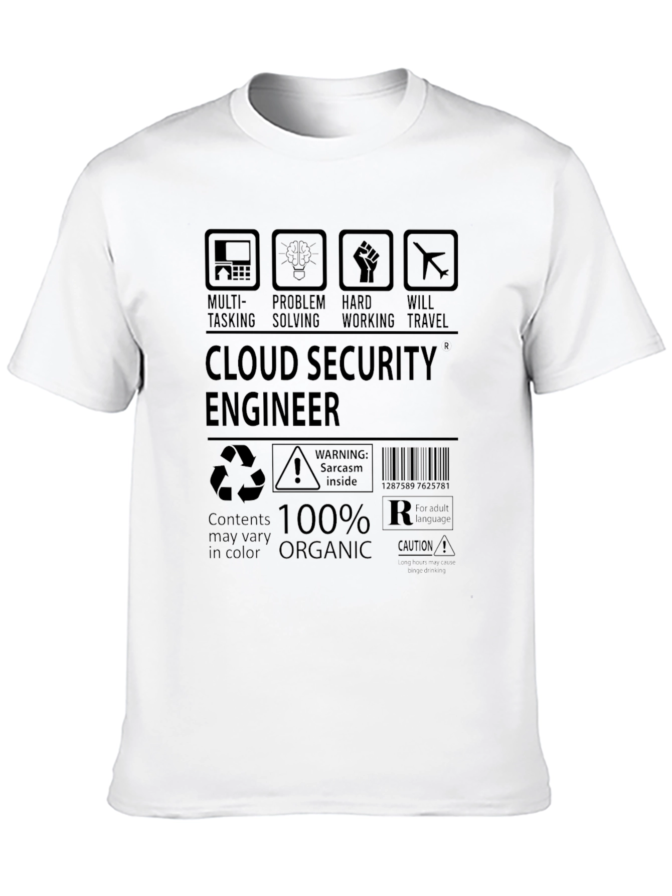 Cloud Security Engineer T-Shirt - 100% Organic Cotton