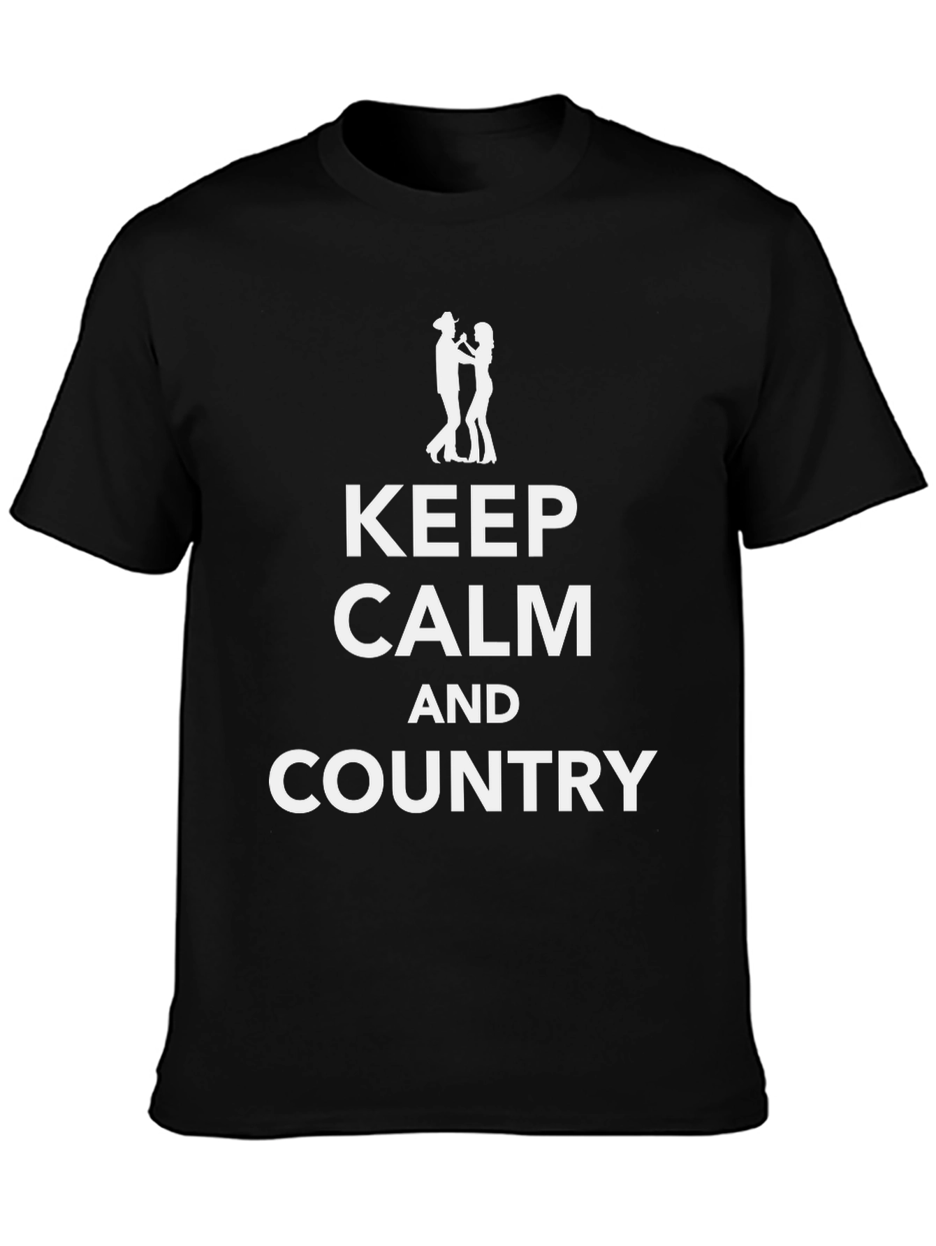 Keep Calm and Country Black T-Shirt