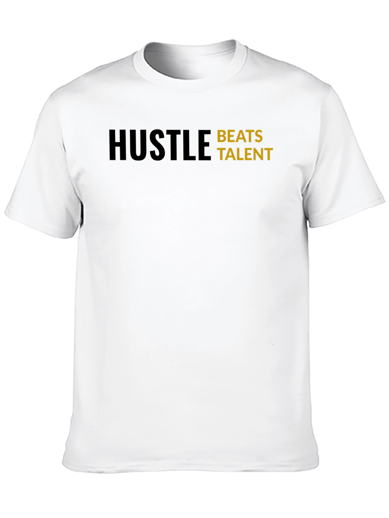 Hustle Beats Talent T-Shirt - Motivational Black Tee