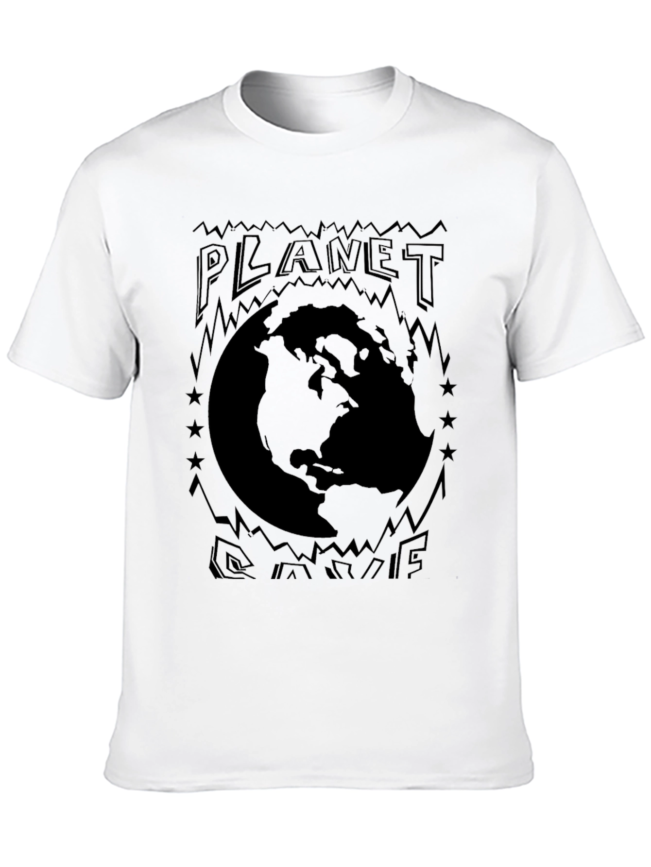 Planet Earth Graphic Tee - Black Unisex T-Shirt