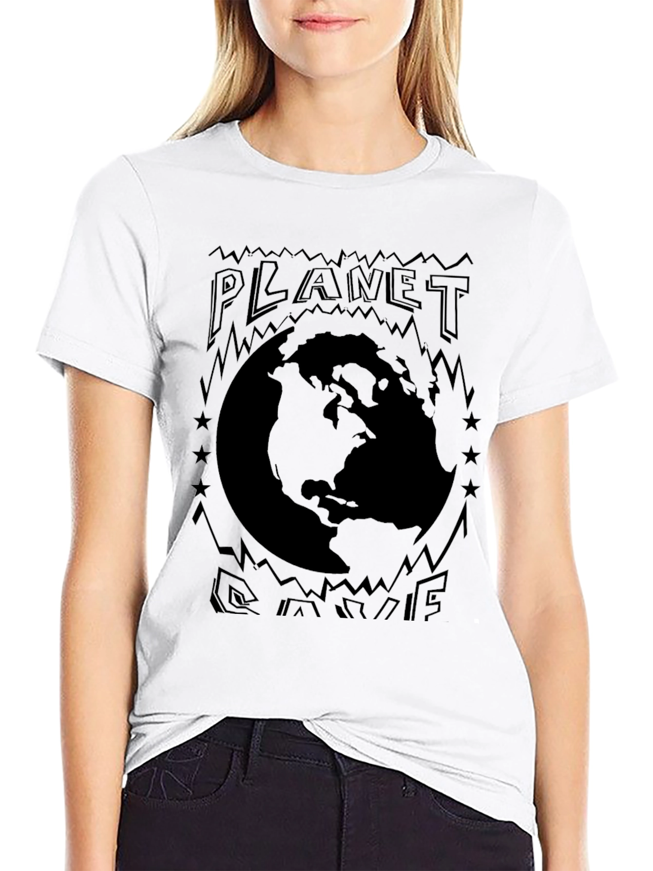 Planet Earth Graphic Tee - Black Unisex T-Shirt