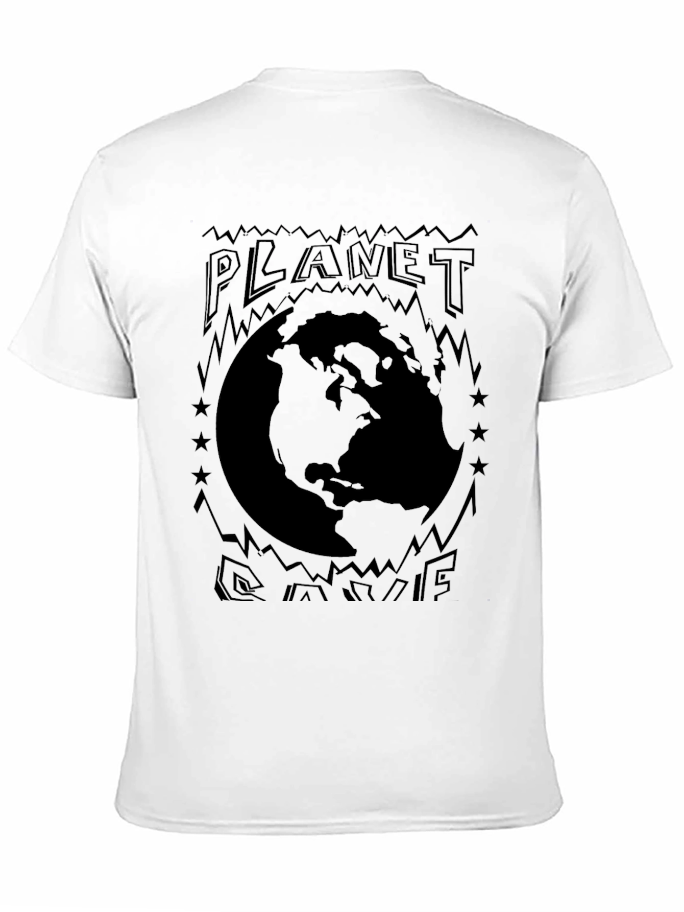 Planet Earth Graphic Tee - Black Unisex T-Shirt