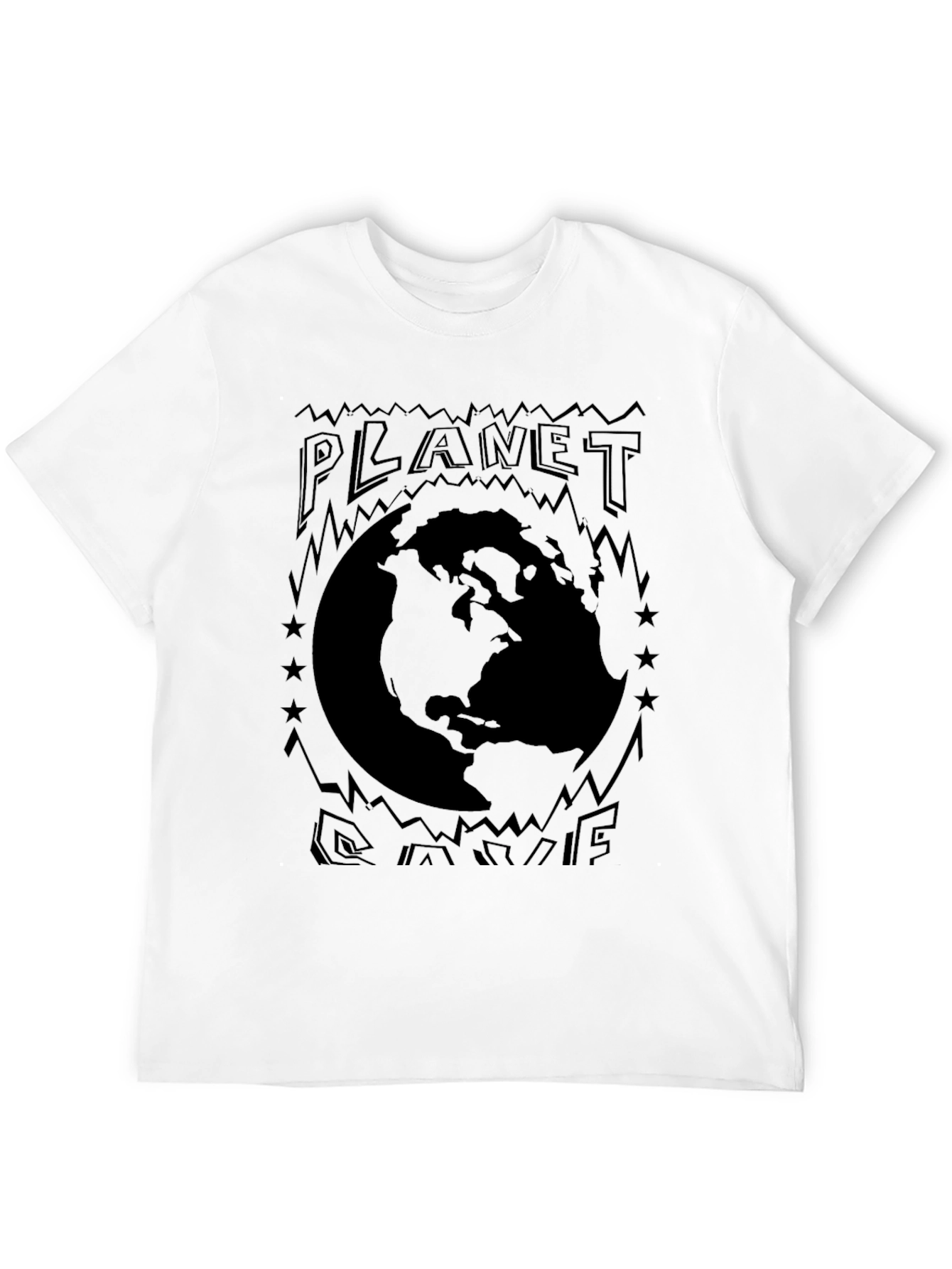 Planet Earth Graphic Tee - Black Unisex T-Shirt
