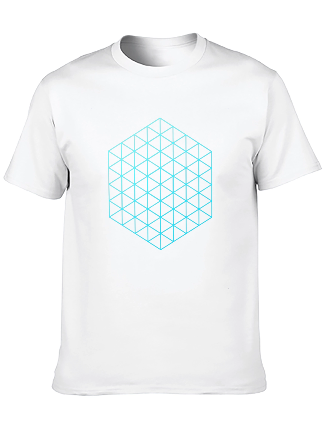 Geometric Triangles Black T-Shirt