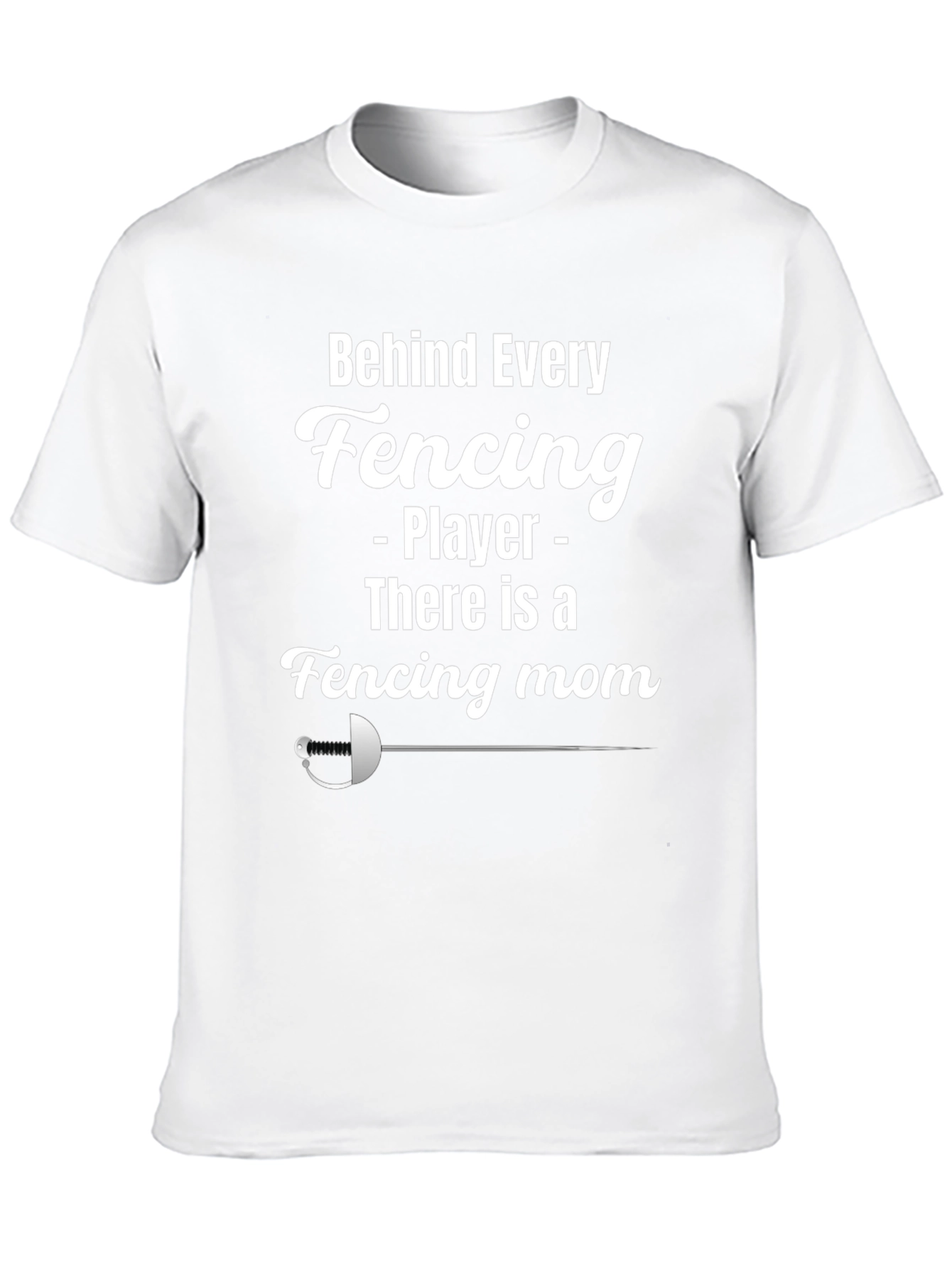 Fencing Mom T-Shirt - Black Graphic Tee