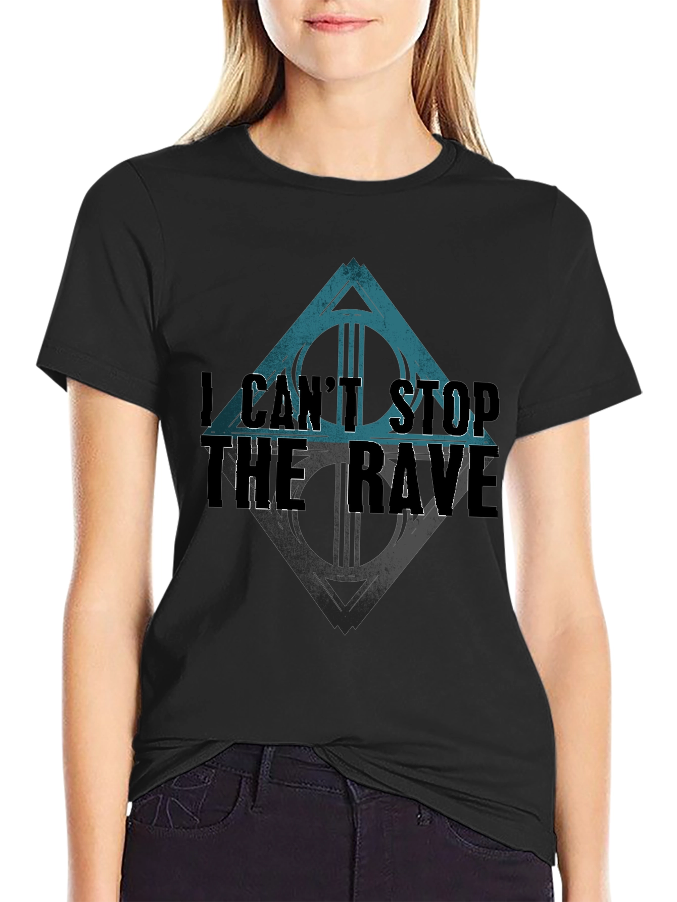I Cant Stop the Rave Black T-Shirt