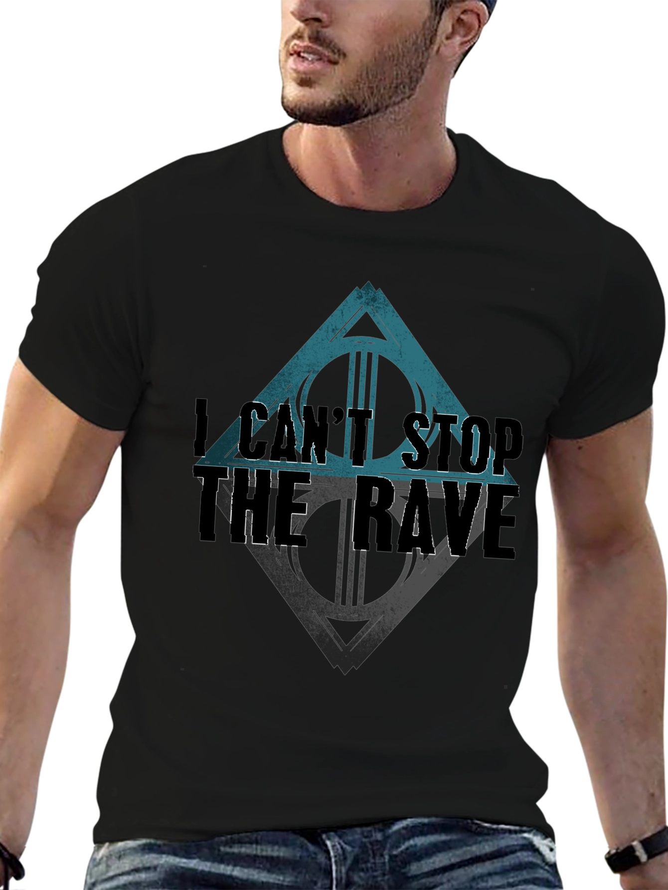 I Cant Stop the Rave Black T-Shirt