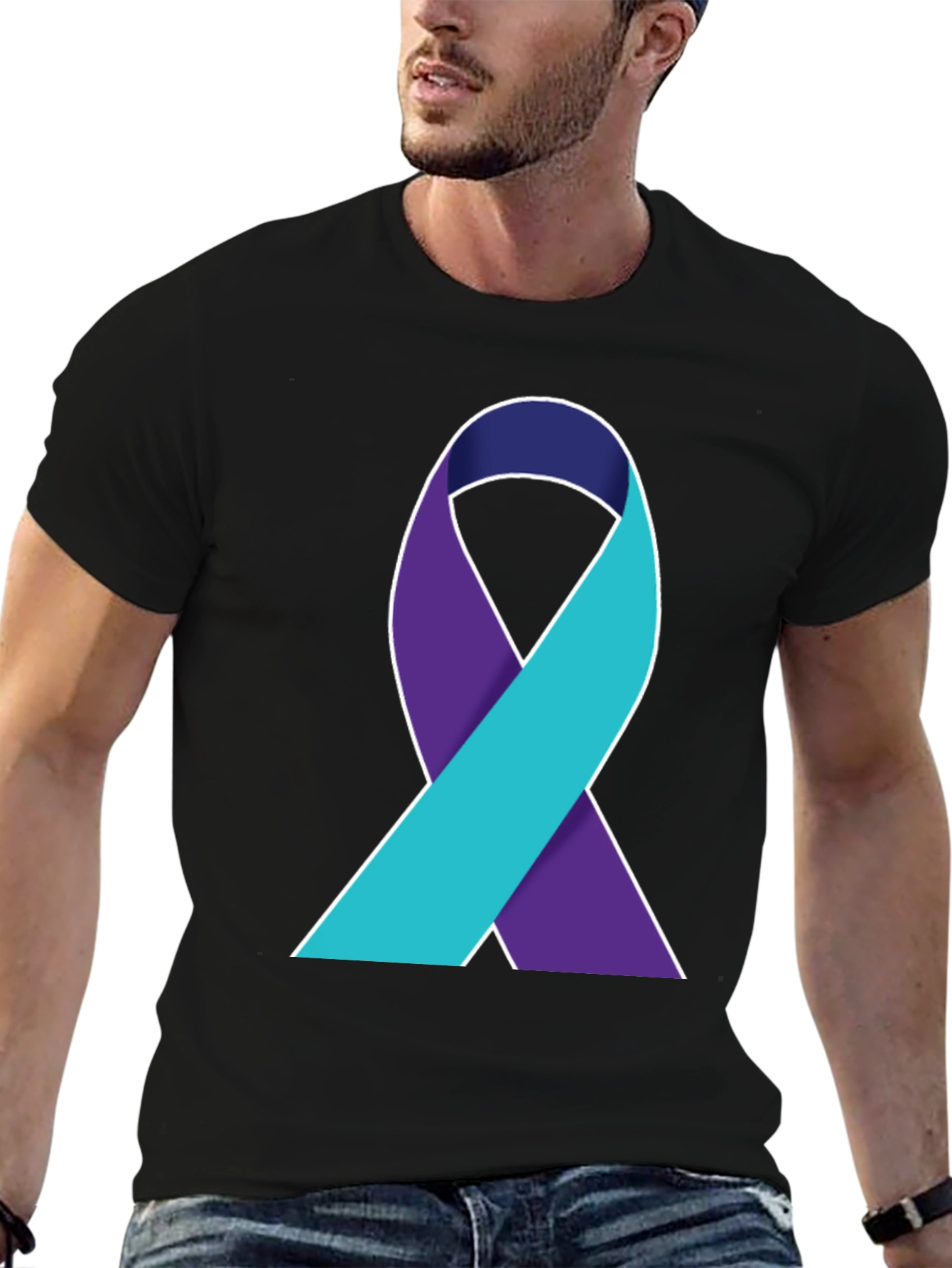 Suicide Awareness Ribbon Graphic Tee