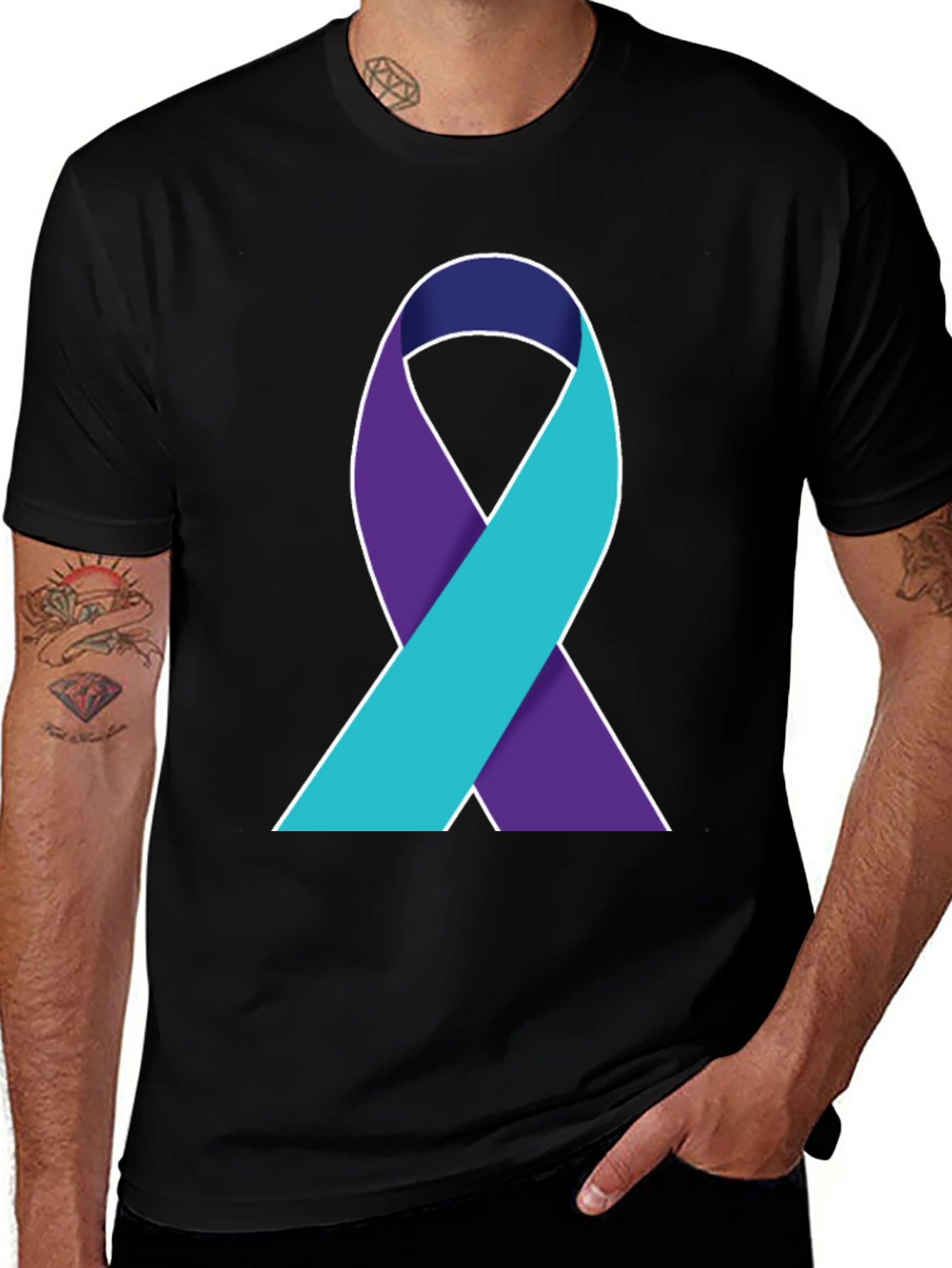 Suicide Awareness Ribbon Graphic Tee