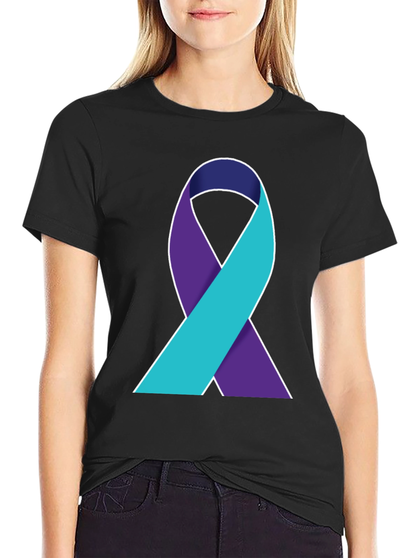 Suicide Awareness Ribbon Graphic Tee