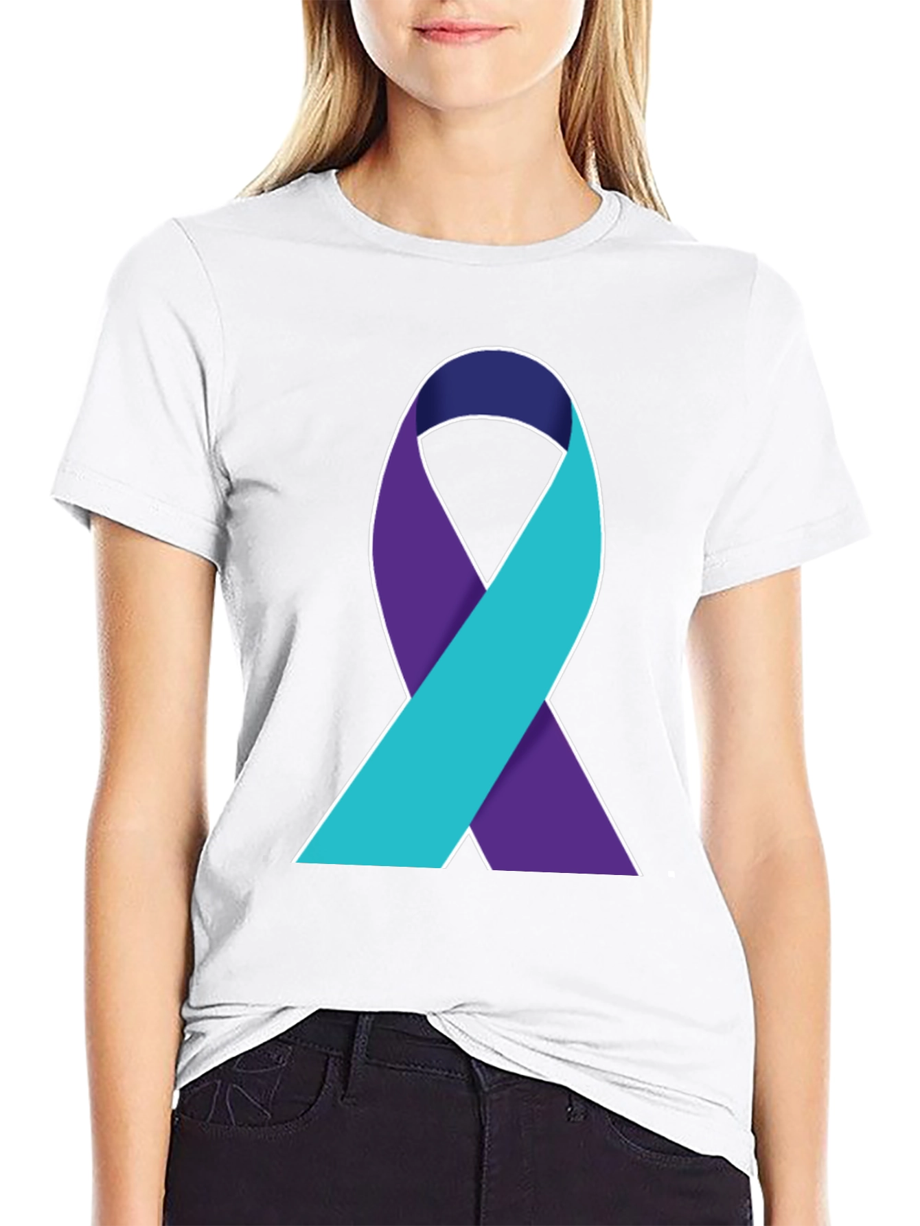 Suicide Awareness Ribbon Graphic Tee