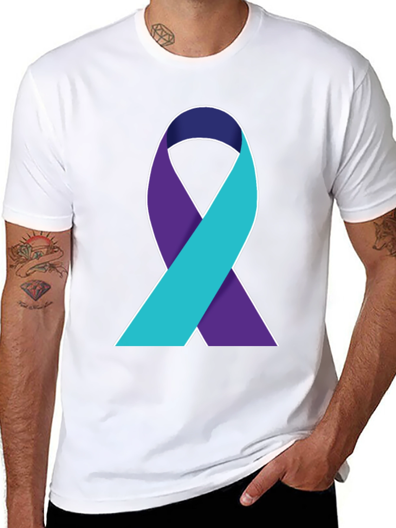 Suicide Awareness Ribbon Graphic Tee