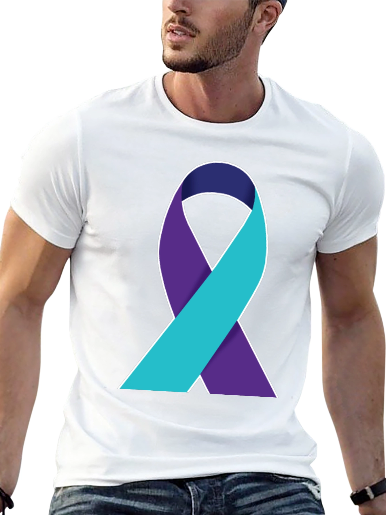 Suicide Awareness Ribbon Graphic Tee