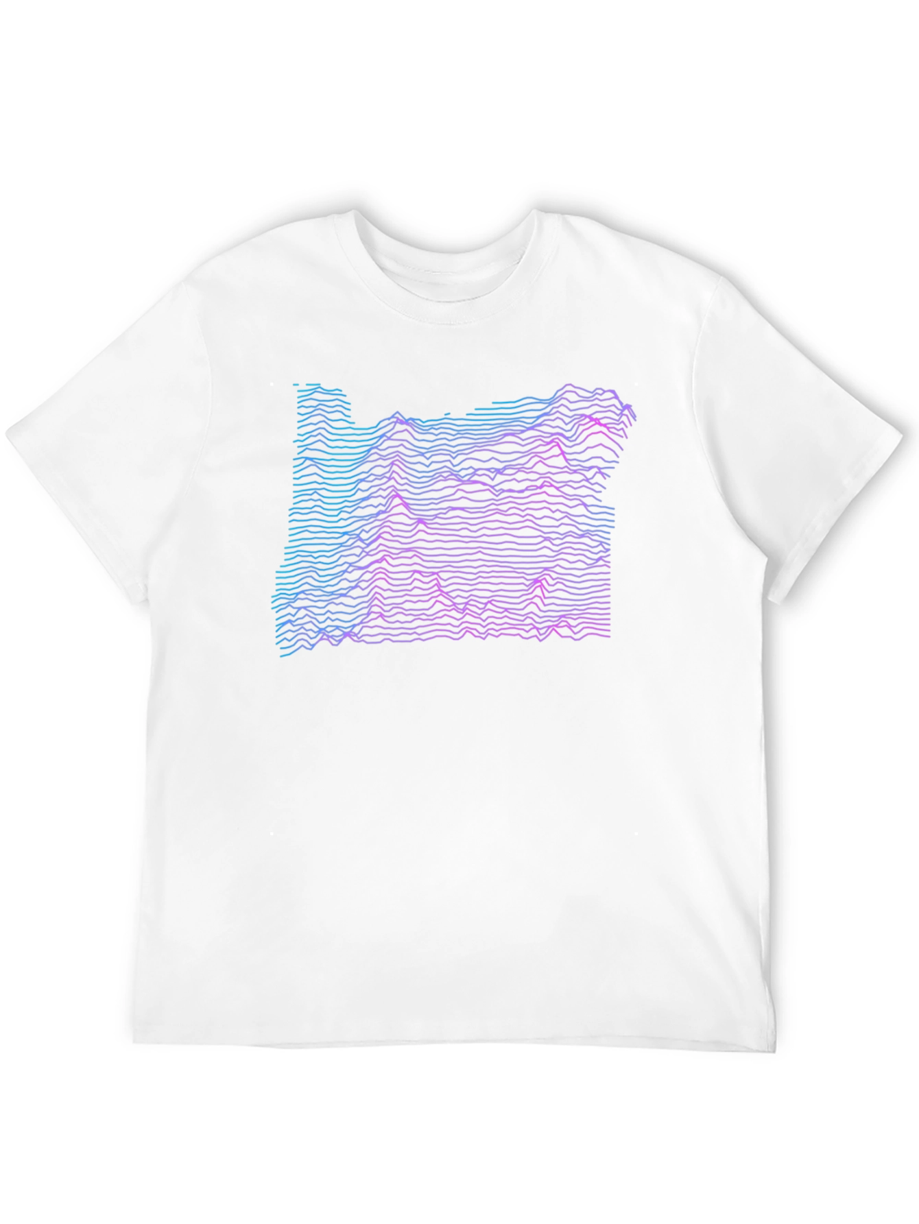 Oregon Topographic T-Shirt - Black Graphic Tee