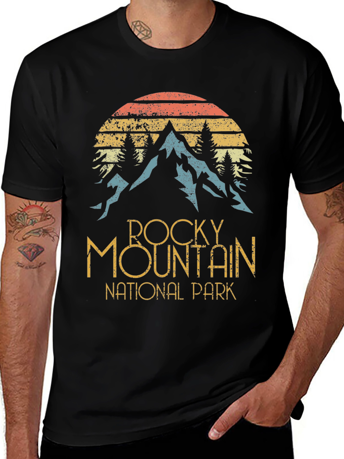 Rocky Mountain National Park Retro T-Shirt