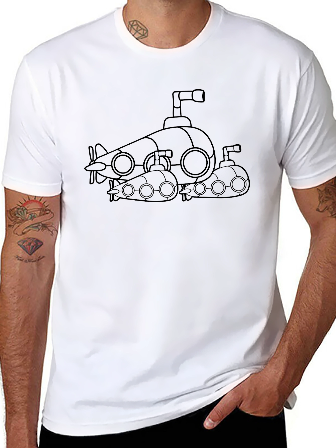 Submarine Graphic Tee - Nautical Style