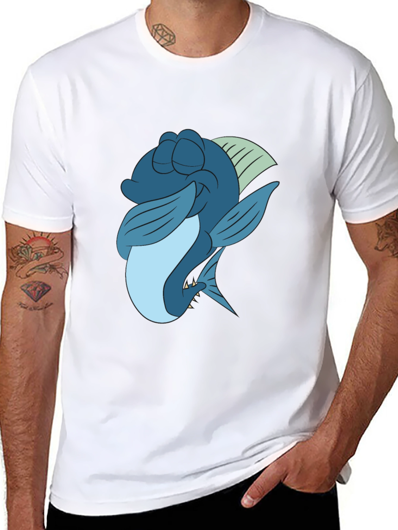 Cartoon Fish Graphic Tee