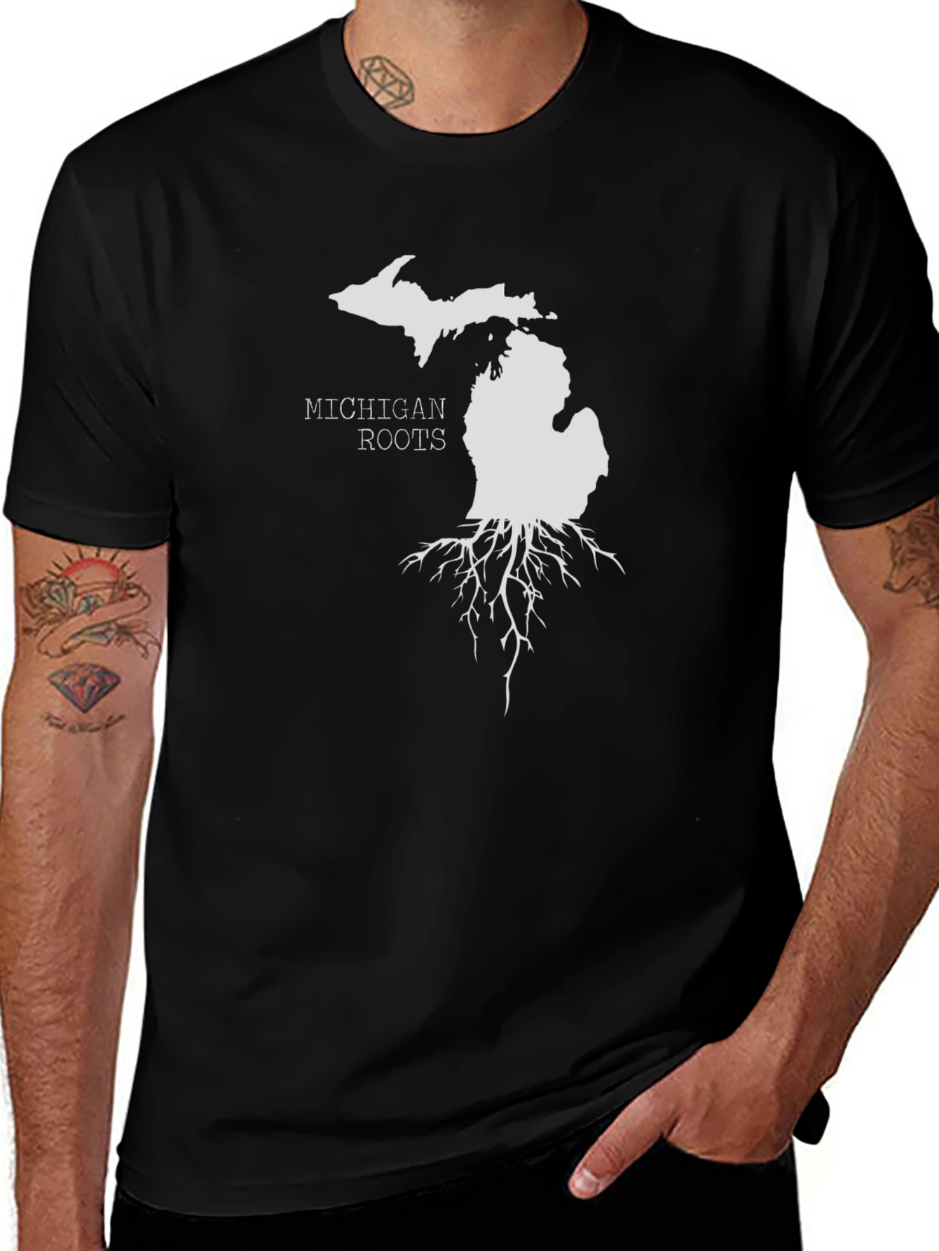 Michigan Roots Graphic Tee - Black