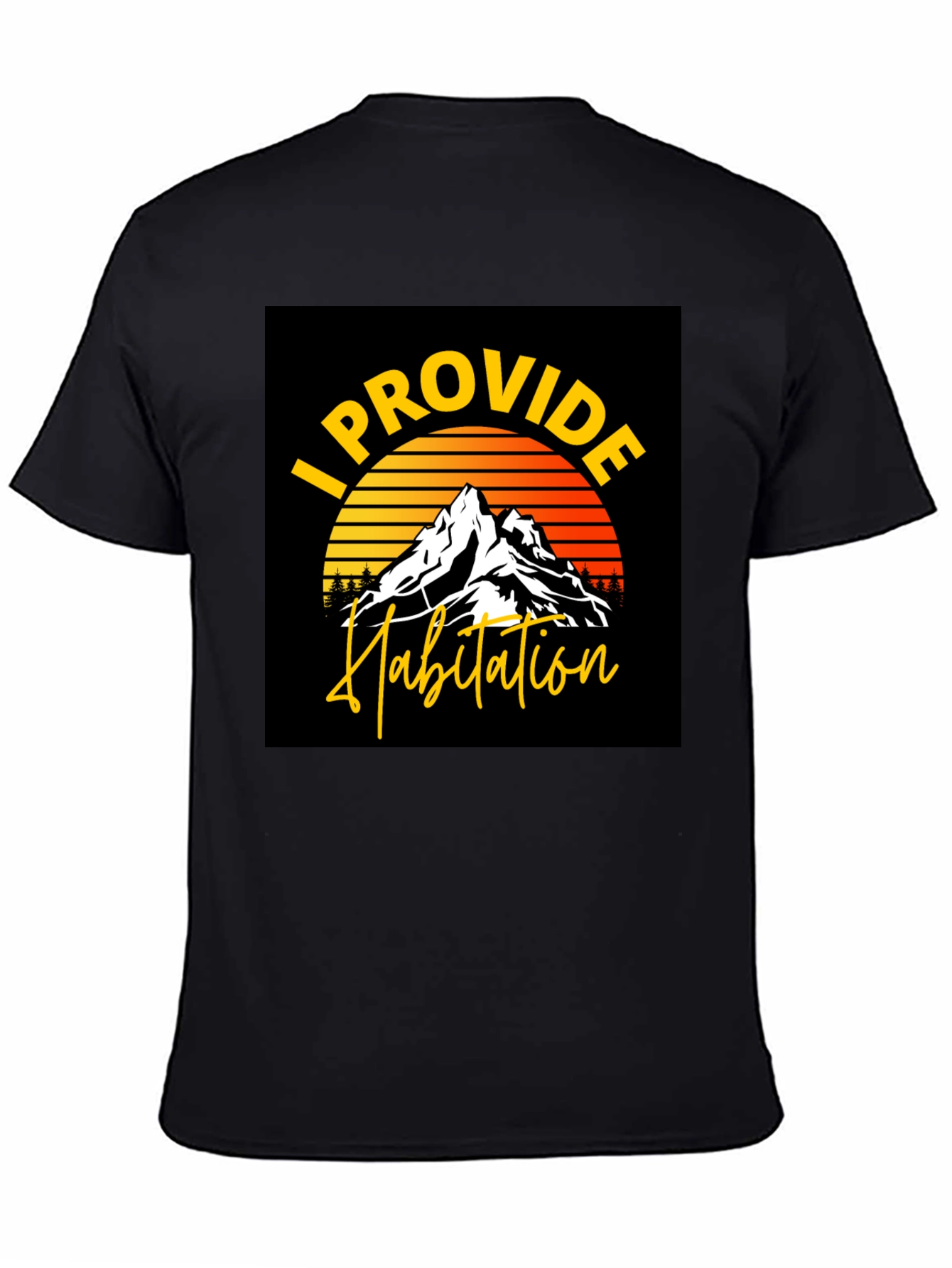 I Provide Habitation Mountain Sunset Graphic Tee